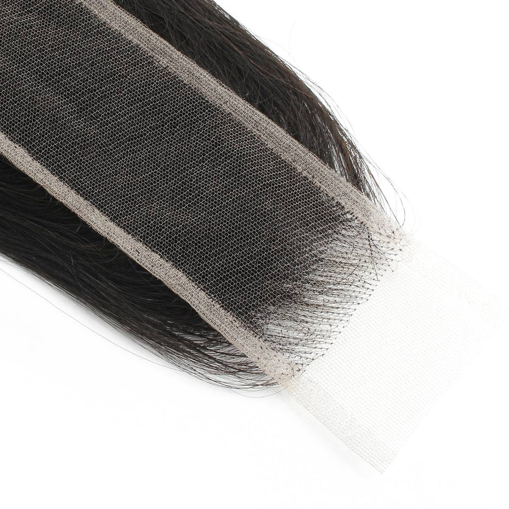Cierre de encaje transparente 2x6 de cabello humano ondulado brasileño Body Wave