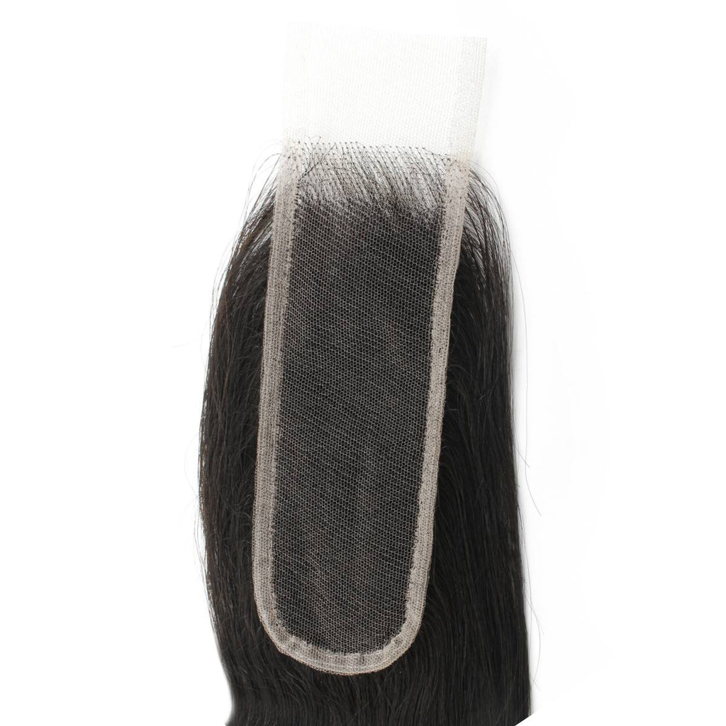 Cierre de encaje transparente 2x6 de cabello humano ondulado brasileño Body Wave