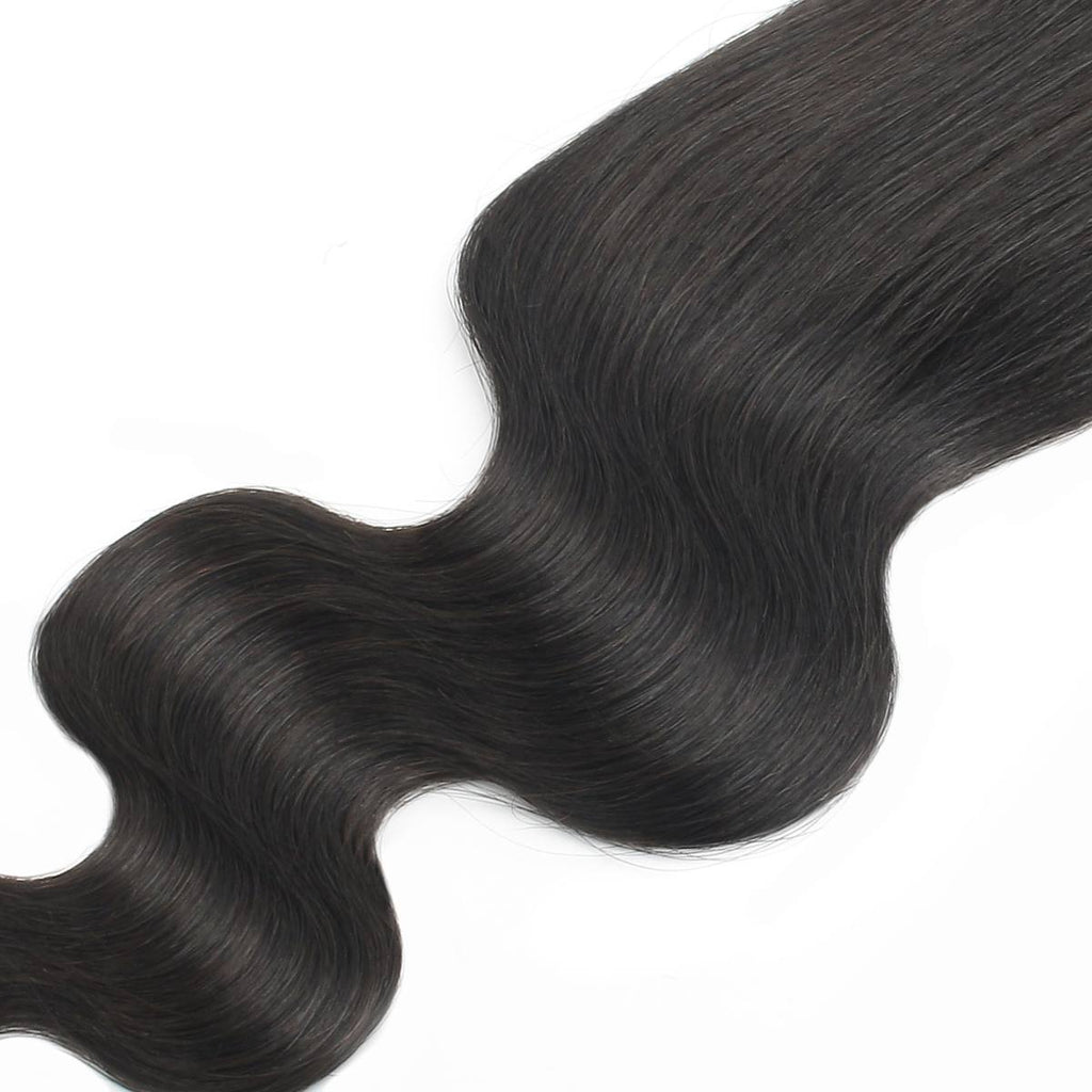 Cierre de encaje transparente 2x6 de cabello humano ondulado brasileño Body Wave