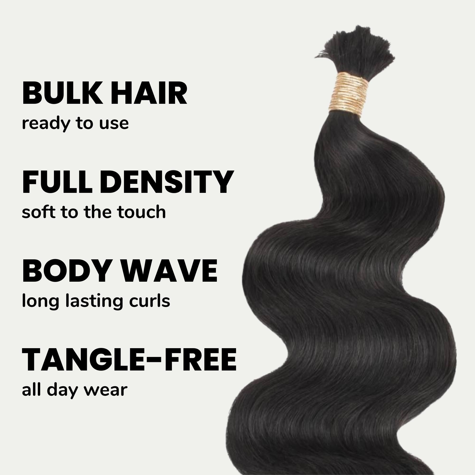 Ondas Corporales Cabello para Trenzar 100% Humano a Granel
