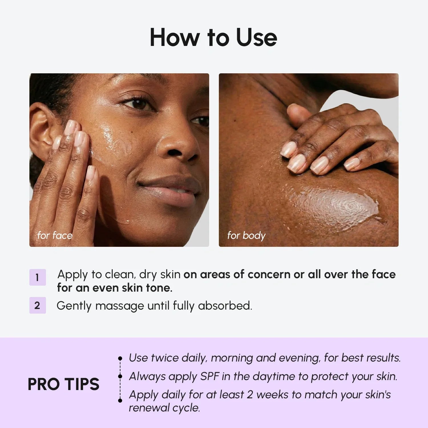 Sérum facial y corporal para manchas oscuras