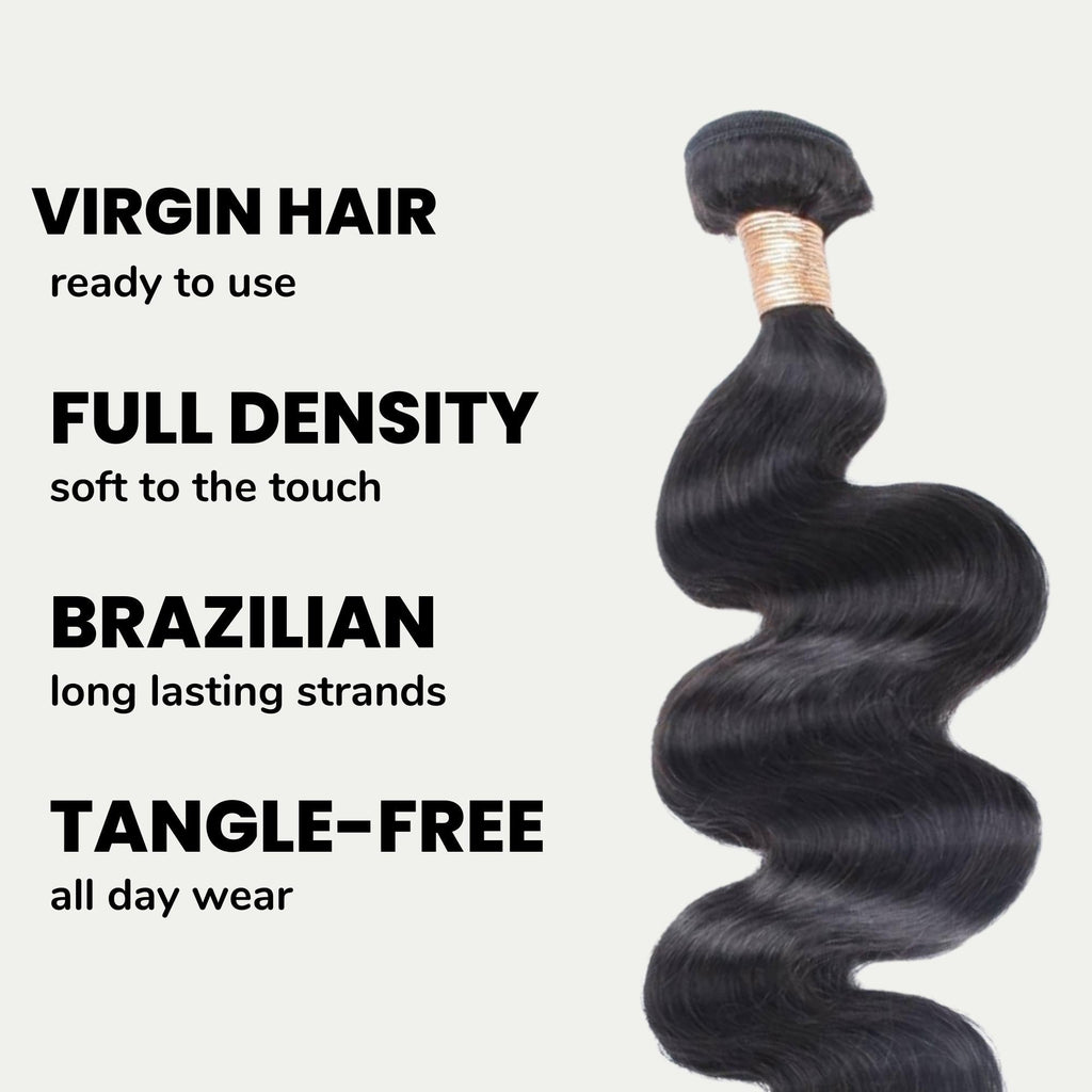 Extensiones de cabello 100% humano con ondas brasileñas
