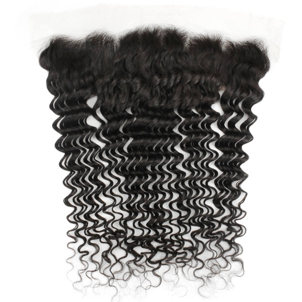 Frontal de cabello humano Deep Wave 13x4 HD Lace