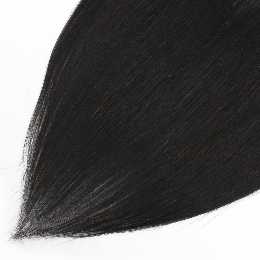 Frontal de pelo humano liso brasileño 13x4 con encaje HD