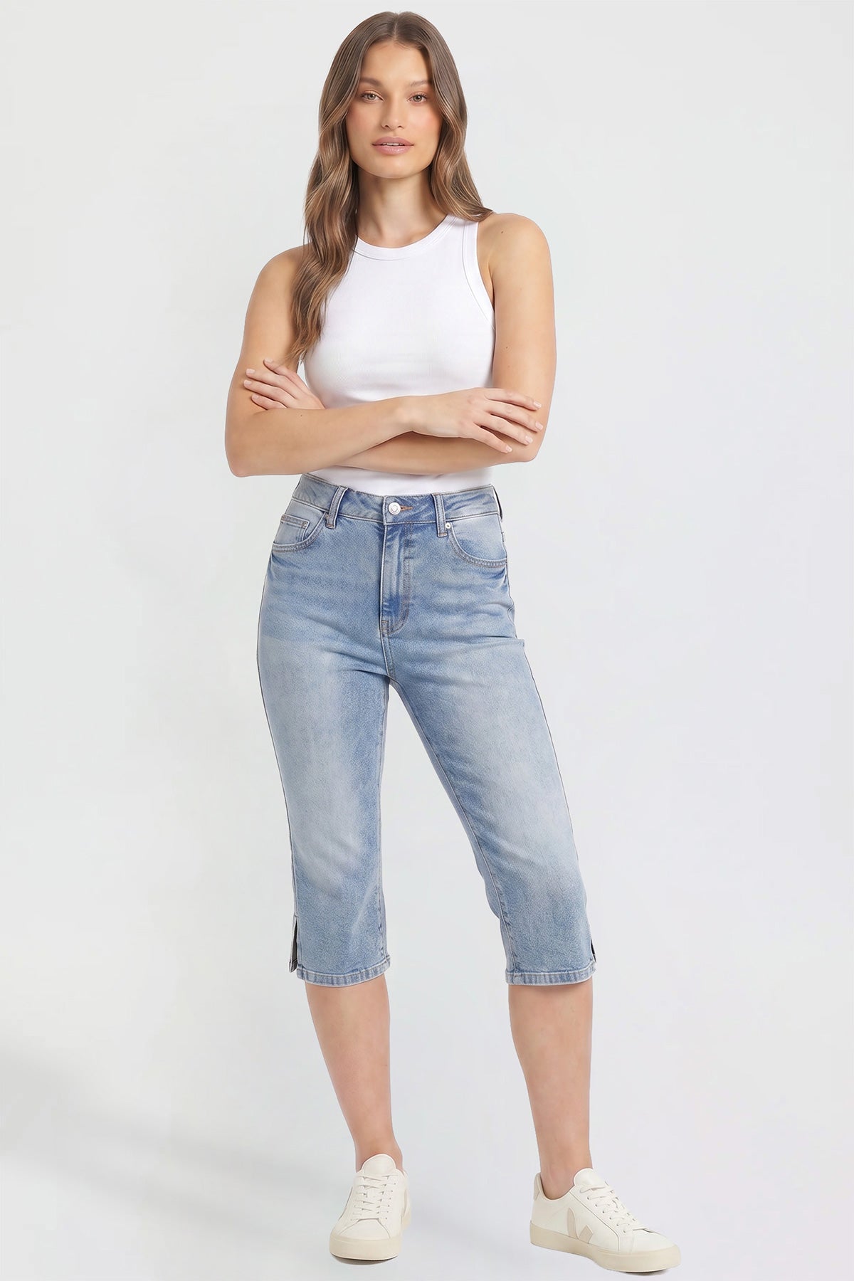 Women's Luxe Capri with Side Slit