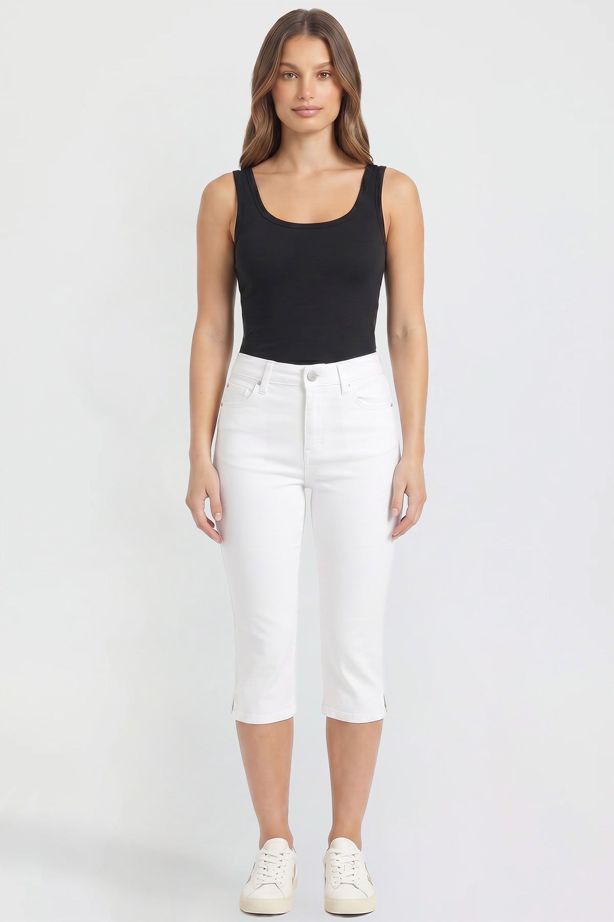 Capri de lujo para mujer con abertura lateral