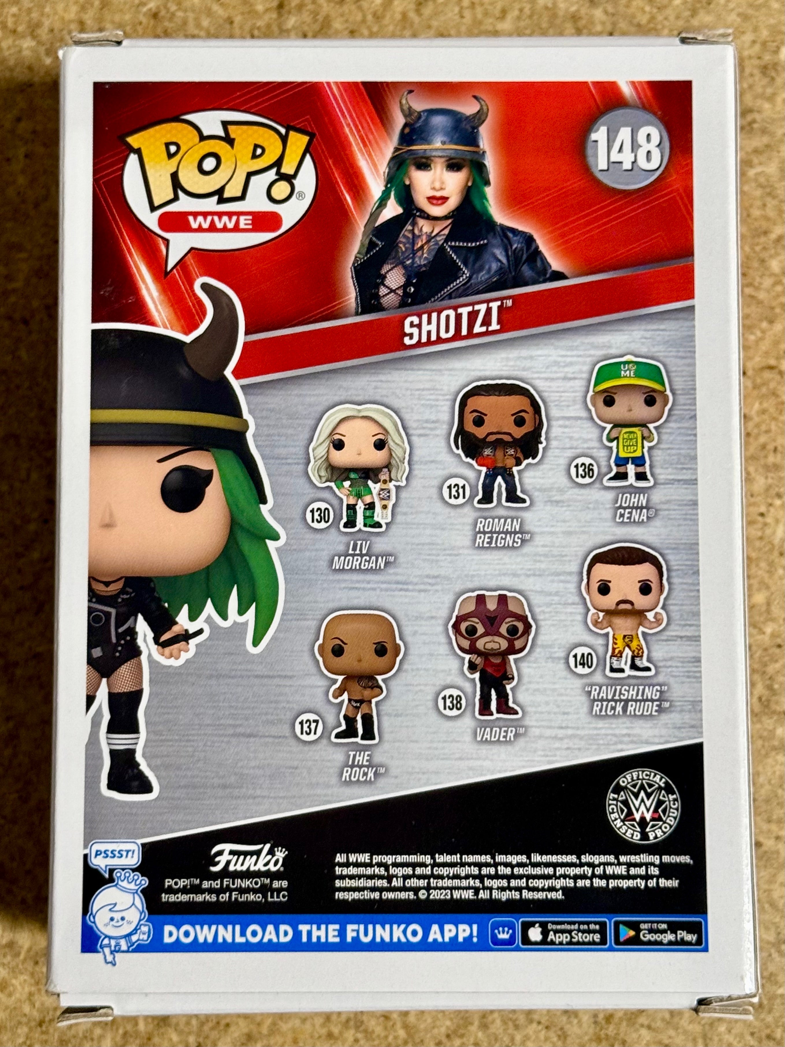 WWE Shotzi (Damage CTRL) Funko Pop! #148 autografiado con COA de JSA