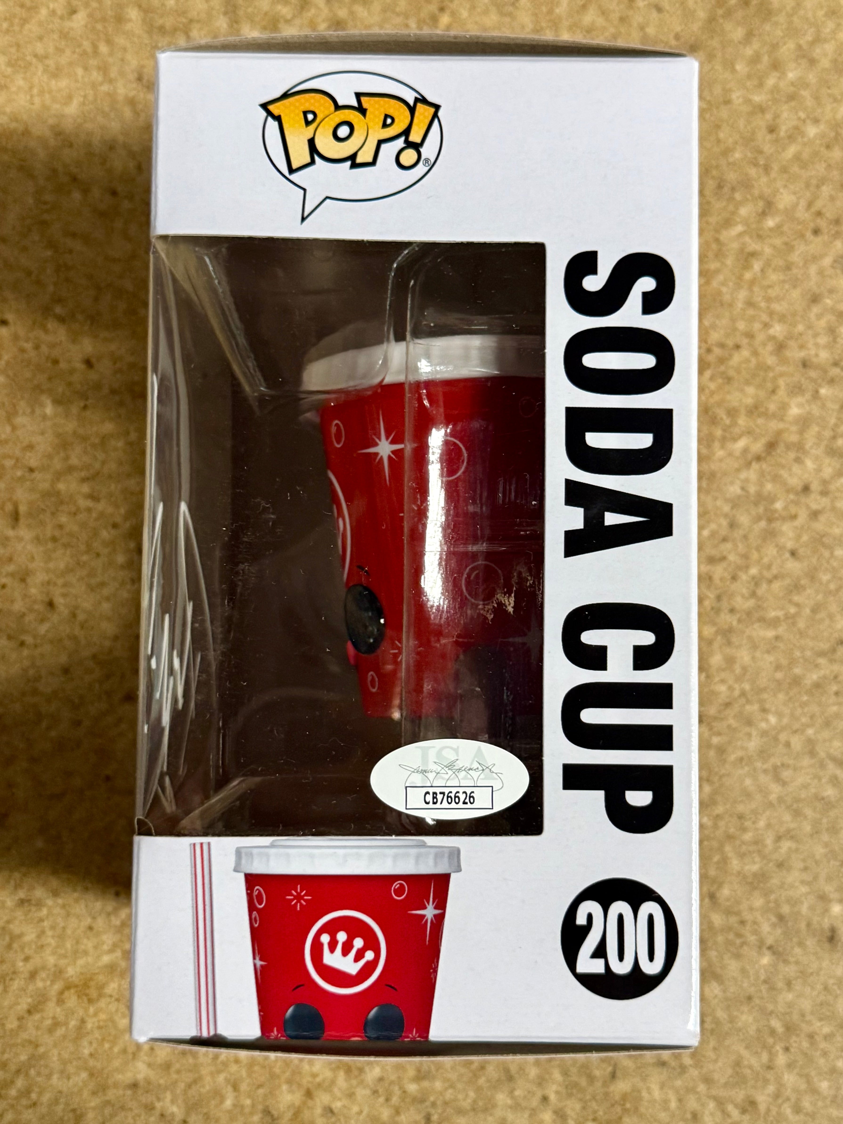 Pat McAfee - WWE - ESPN - NFL Vaso de Refresco de Cine Firmado Funko Pop! #200 Con Certificado JSA