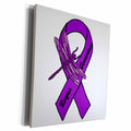 3dRose Cool Purple Ribbon and Dragonfly Lupus Support and... - Museum Grade Canvas Wrap (cw-362937)