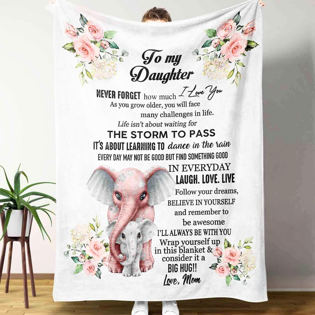Manta de regalo especial para hija - Un abrazo de mamá