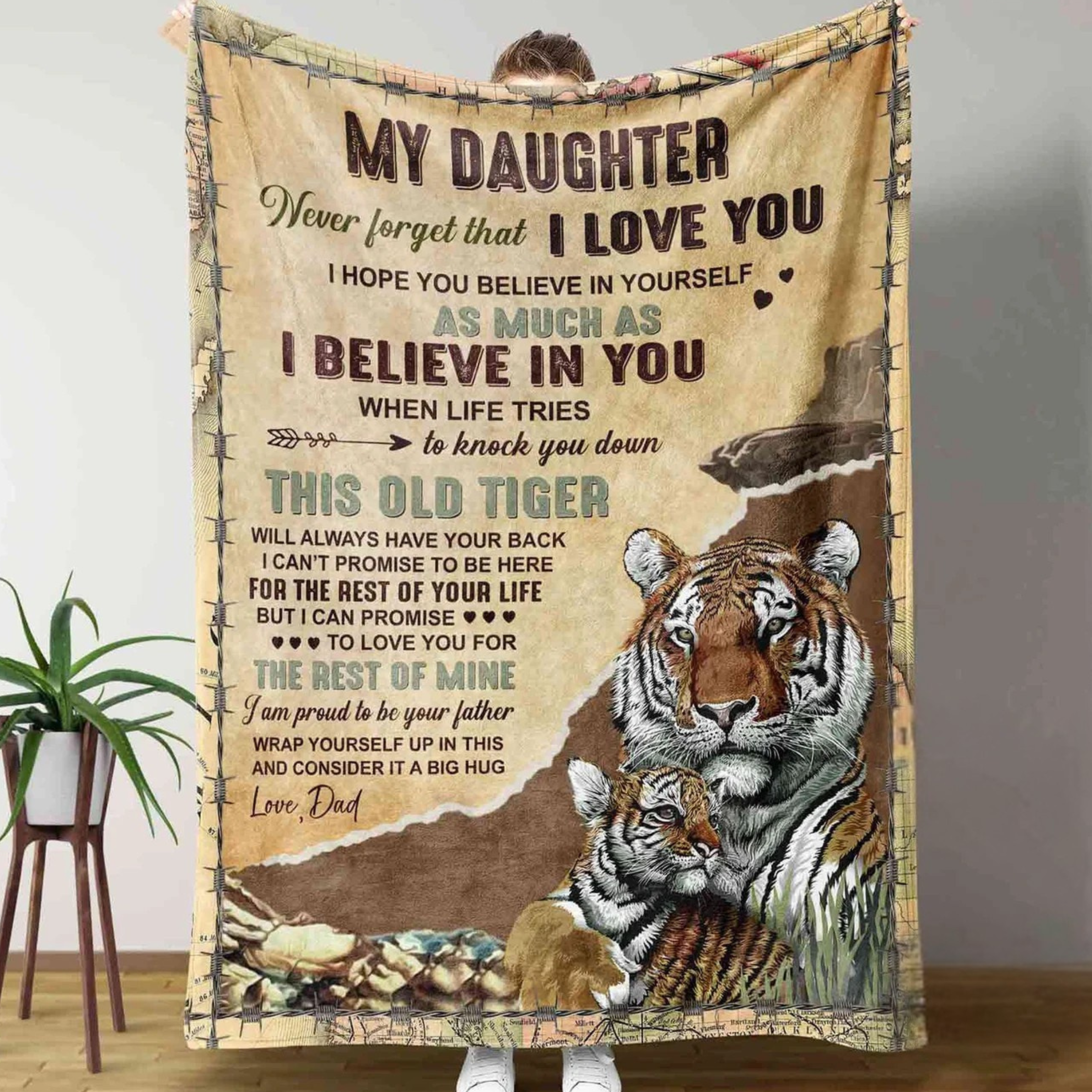 Manta de Regalo Especial para Hija - Un Cálido Abrazo de Papá