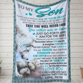 Special Gift For Son Blanket - A Gentle Hug From Mom