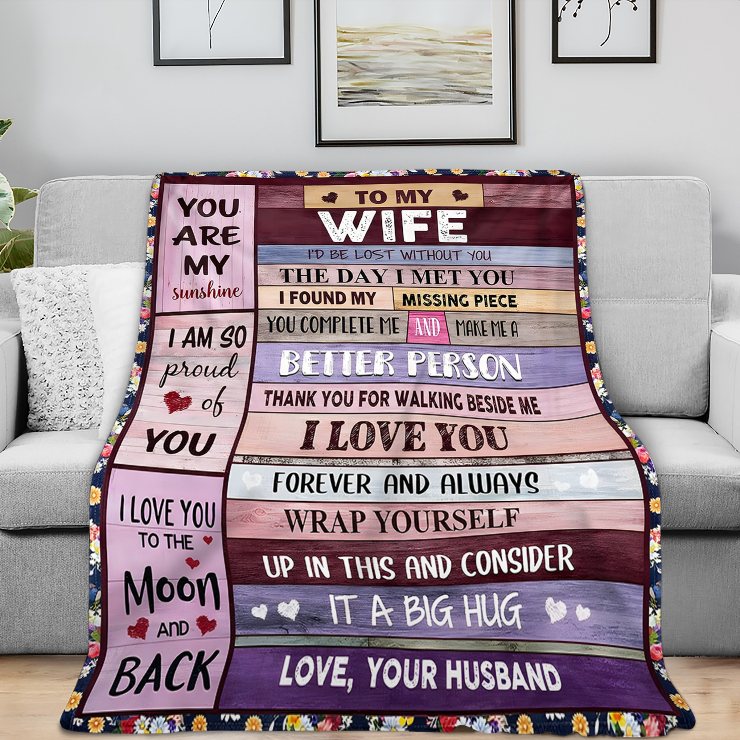 Manta de Regalo Para Mi Esposa – De Tu Esposo Con Amor Eterno