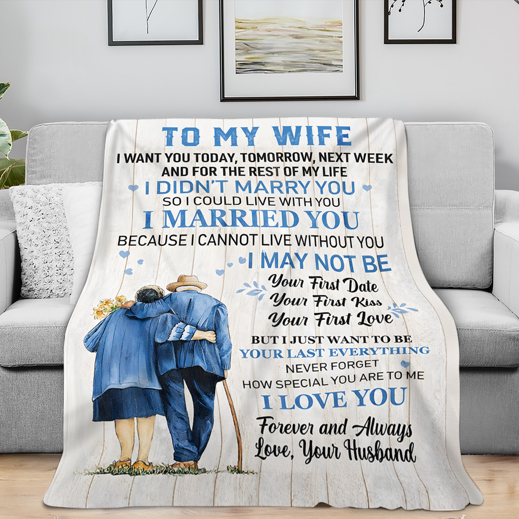 Para mi esposa: Una manta acogedora llena de amor de tu esposo