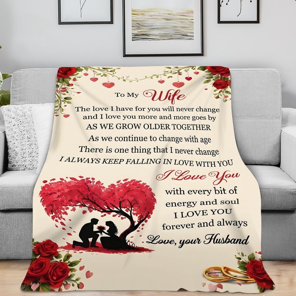 To My Wife Gift Blanket – From Husband, My Forever Love
