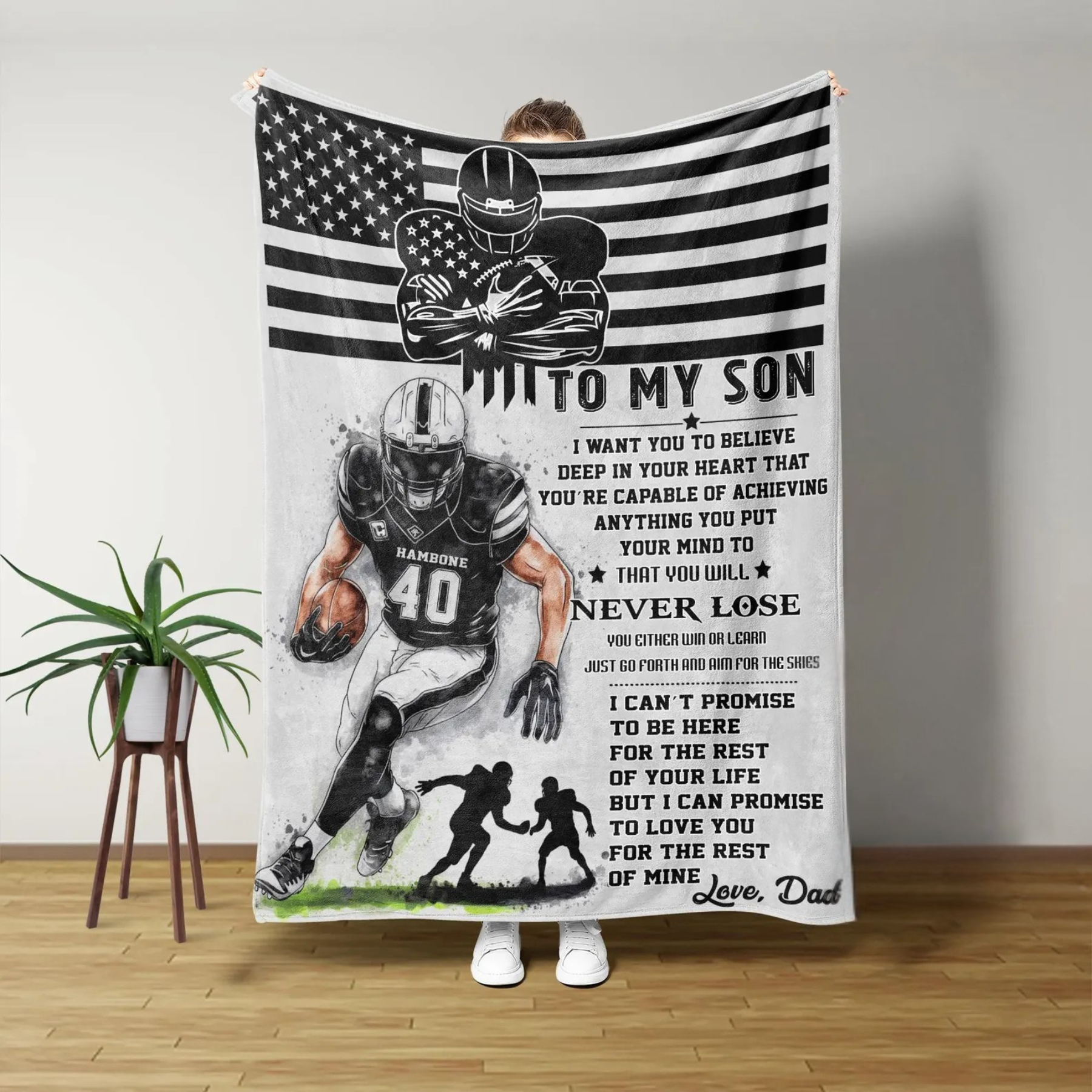 Manta de regalo especial para hijo - De papá