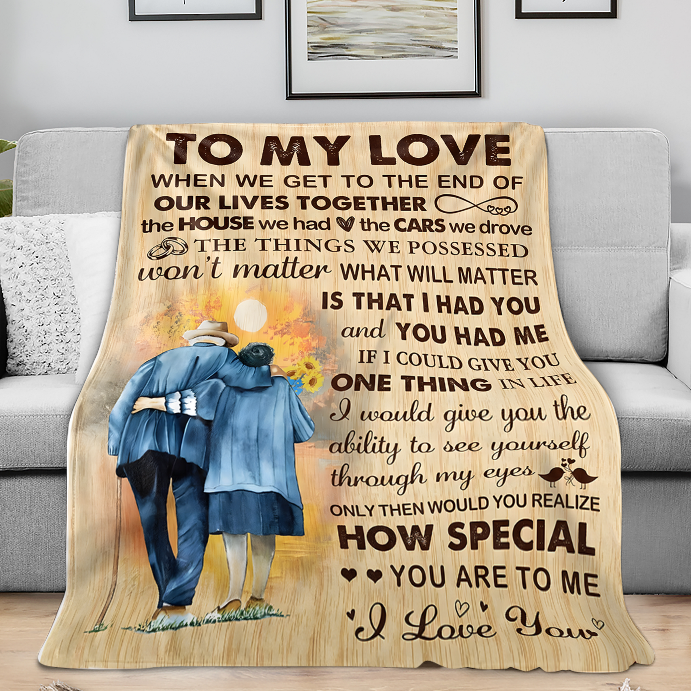 Manta de regalo para mi esposa – Una nota de amor de tu marido