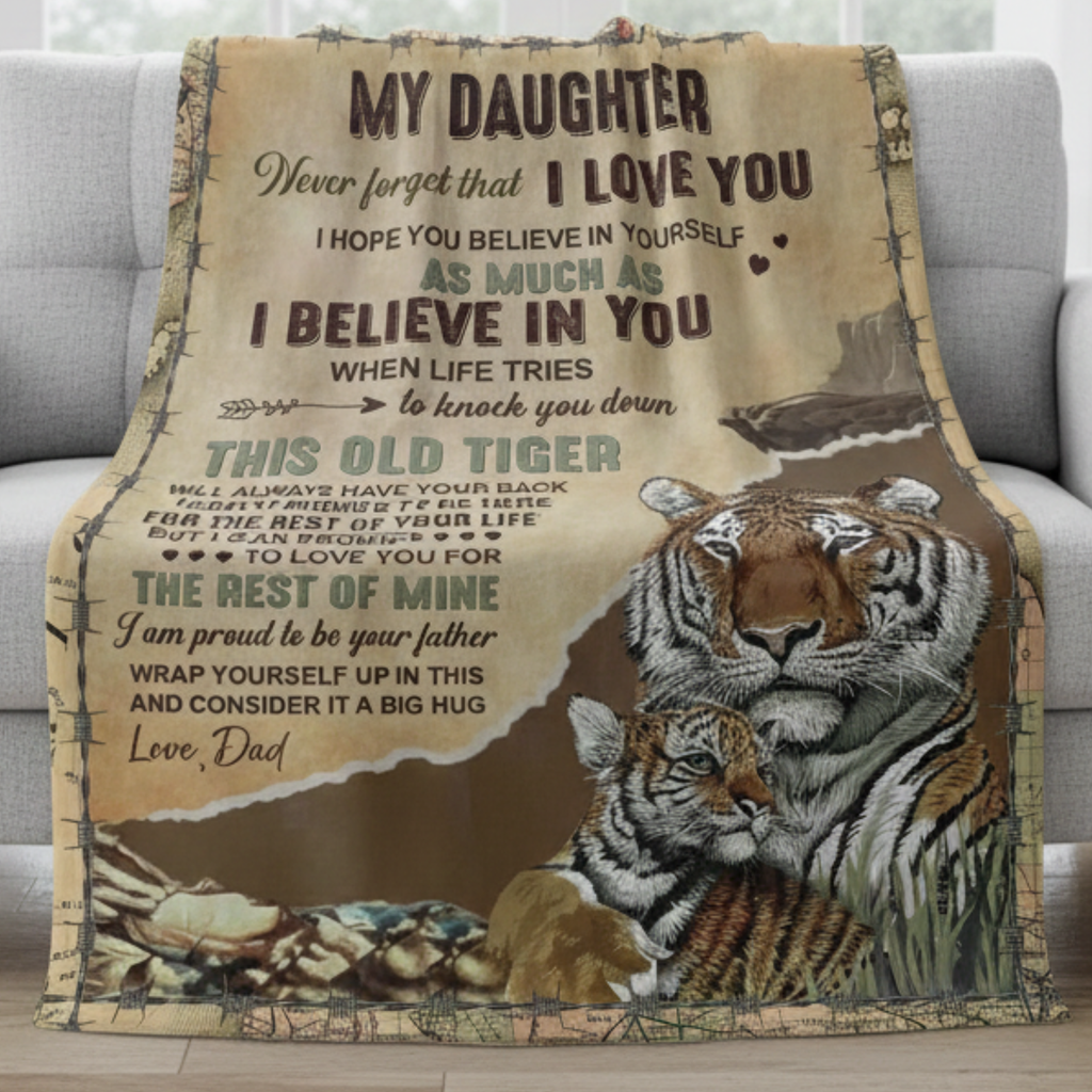 Manta de Regalo Especial para Hija - Un Cálido Abrazo de Papá
