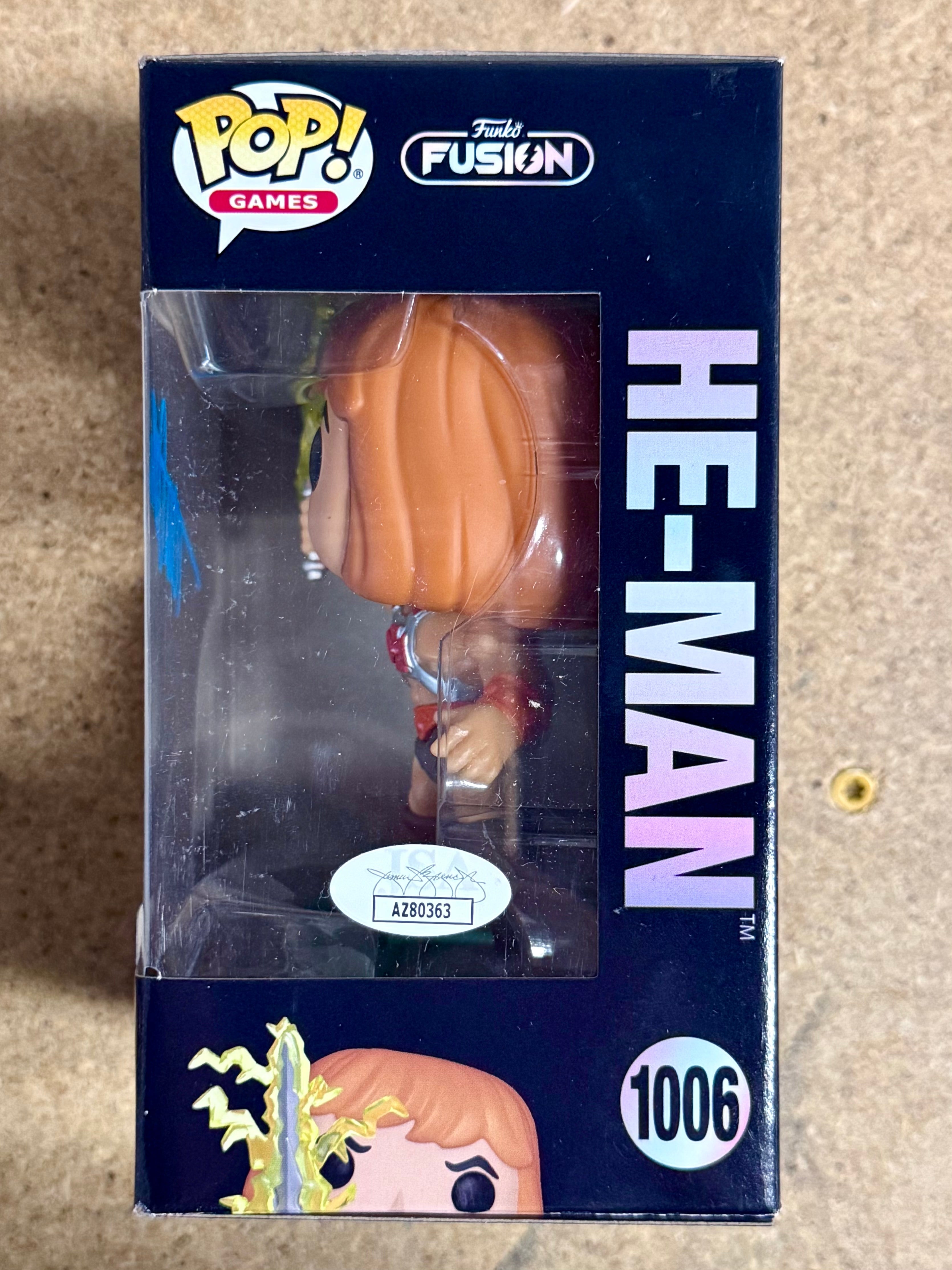 Tom Cook firmó un Funko Pop! #1006 de He-Man Masters Of The Universe con certificado de autenticidad JSA