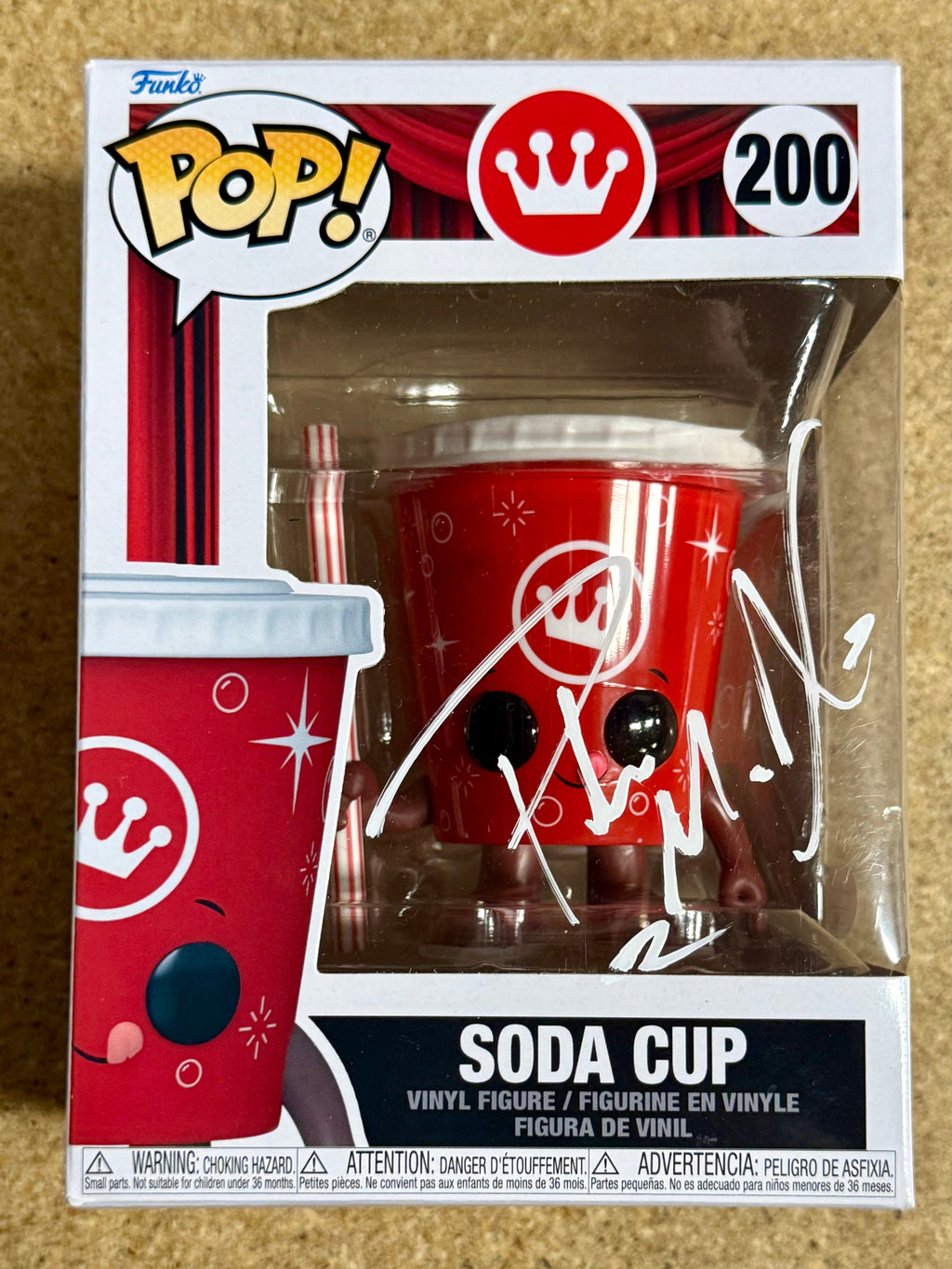Pat McAfee - WWE - ESPN - NFL Vaso de Refresco de Cine Firmado Funko Pop! #200 Con Certificado JSA