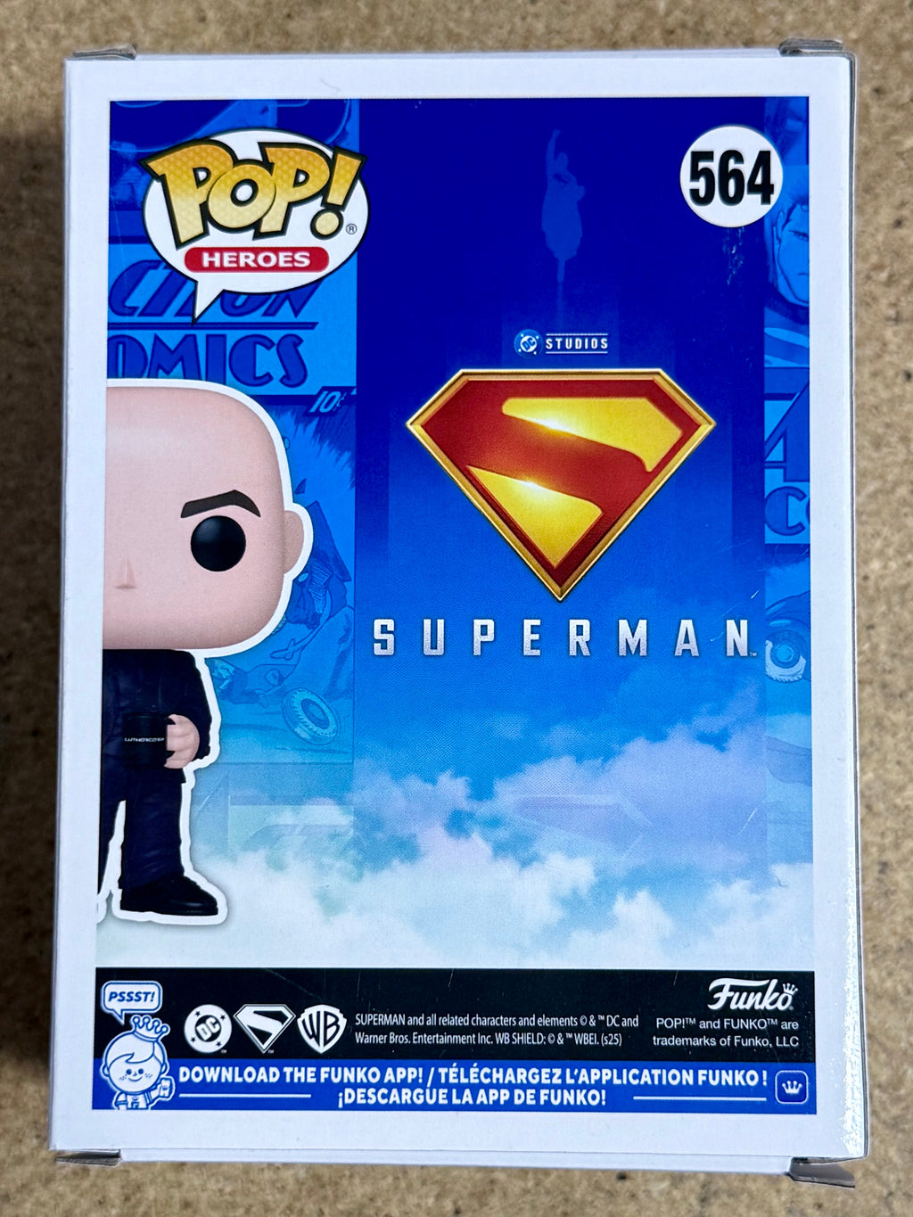 Nicholas Hoult firmó 2025 Funko Pop! DC Lex Luthor Superman #564 con COA de JSA