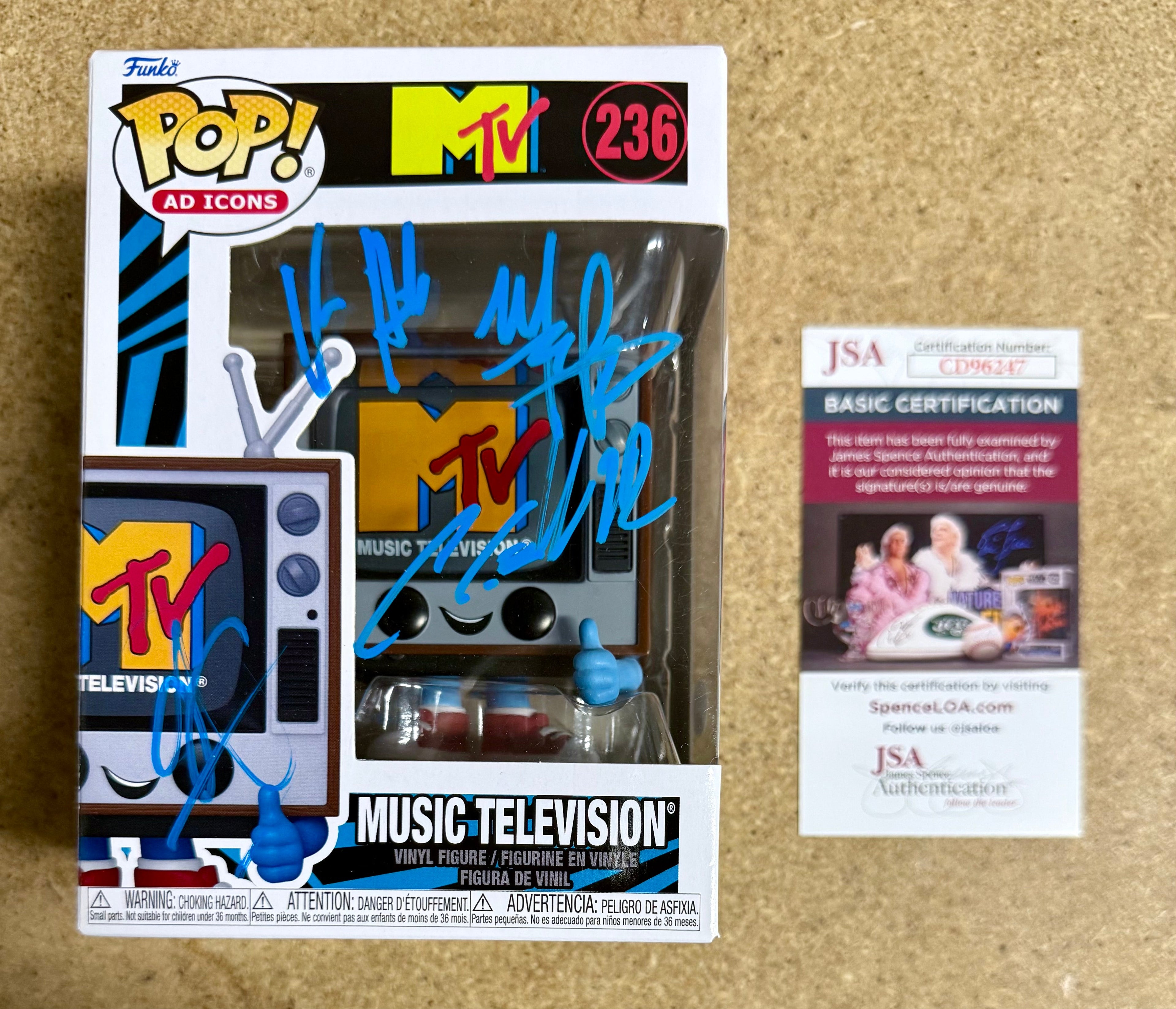 Sevendust banda completa 2025 firmada MTV Funko Pop #236 con certificado de autenticidad de JSA