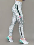 High-Elastic Printed Yoga Leggings – High Waist Tummy Control Fitness Pants
