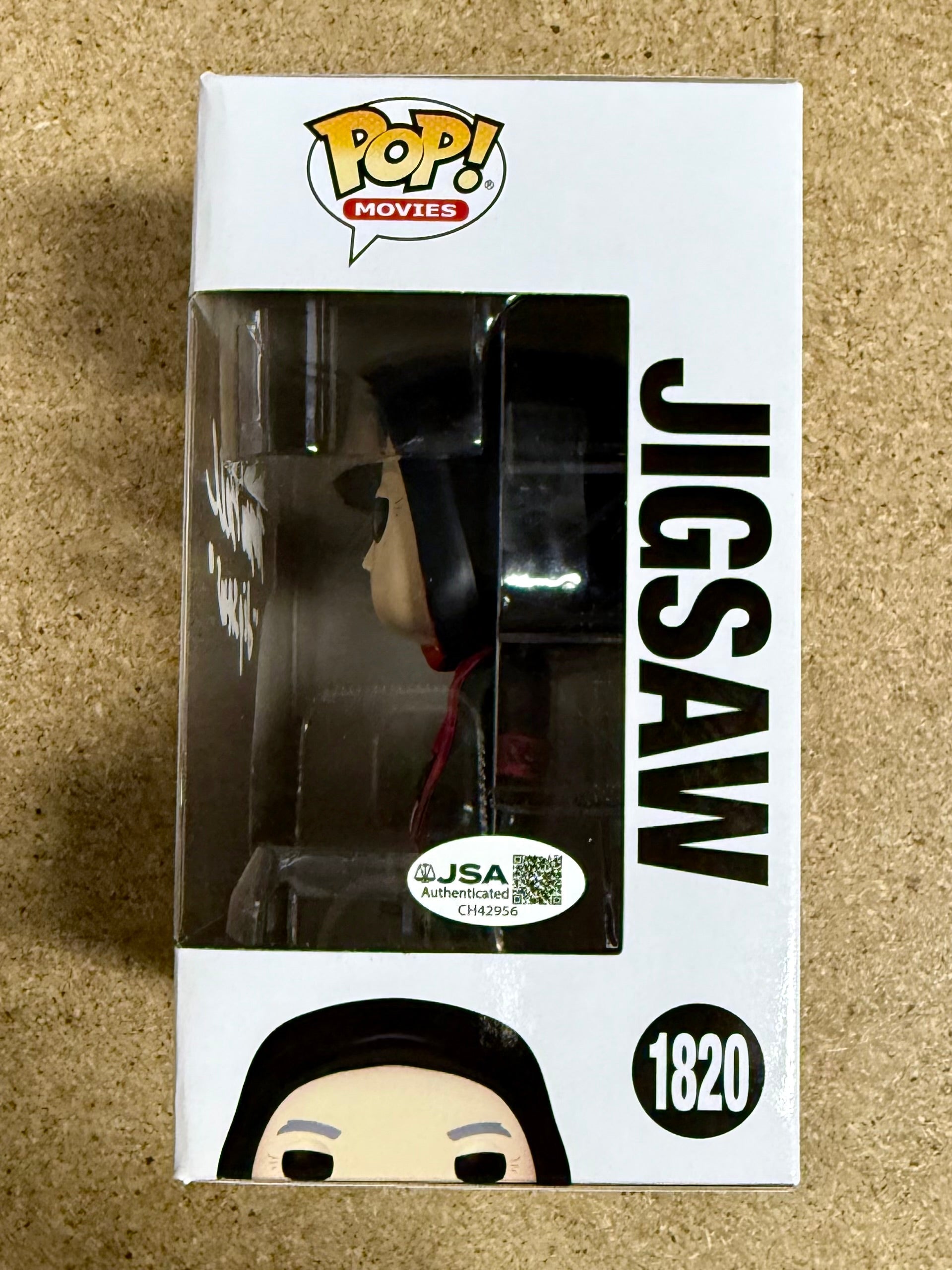 Tobin Bell autografió Saw Jigsaw Killer con capucha 2025 Funko Pop! #1820