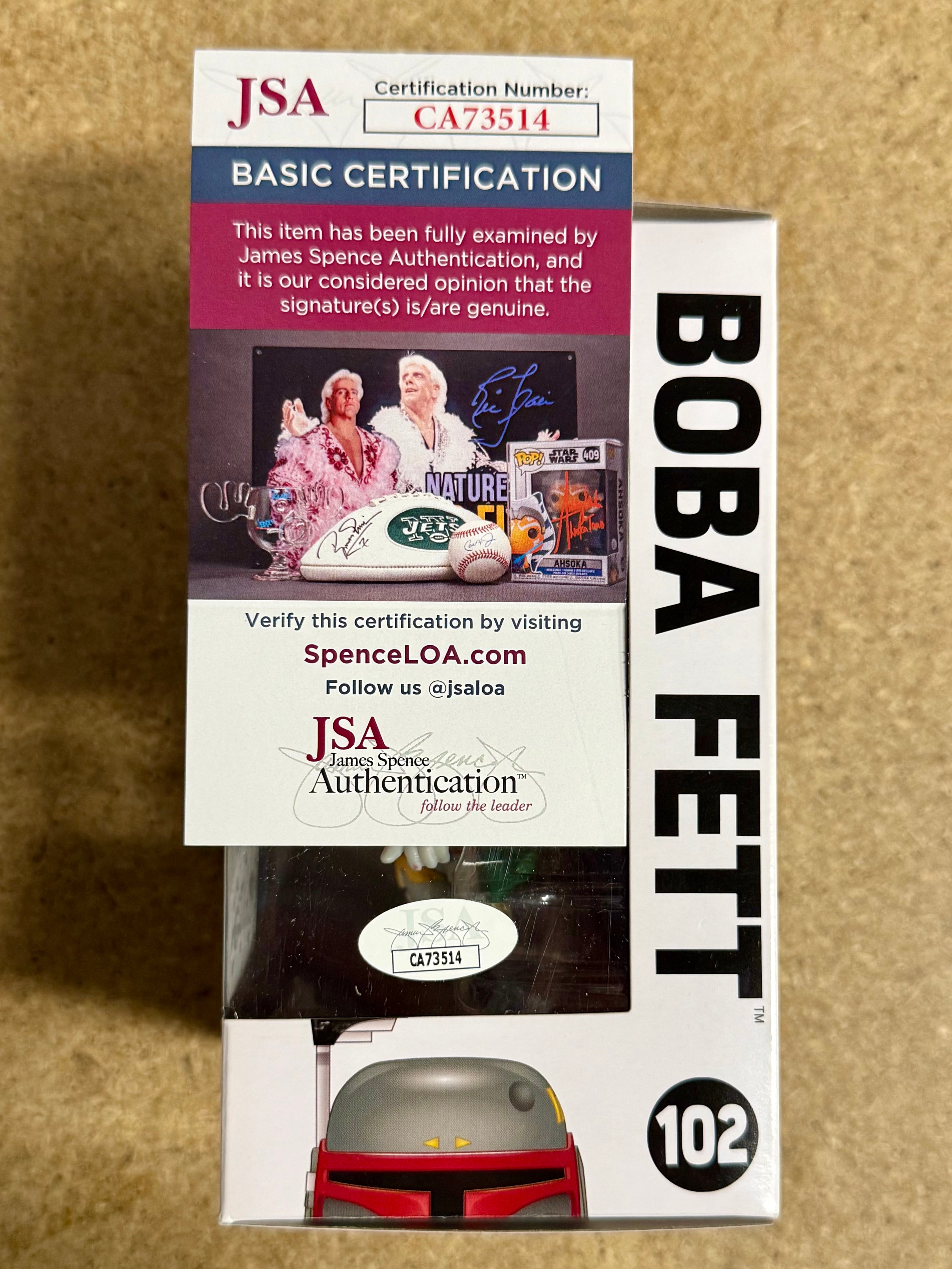 Temuera Morrison Signed Star Wars Boba Fett Funko Pop! #102 Smuggler’s Bounty Vaulted Exclusive With JSA COA