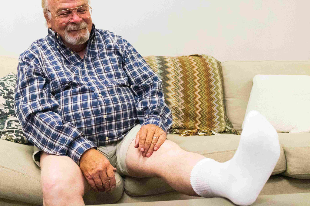 Calcetines tobilleros de algodón para diabéticos de hombre (6 pares)