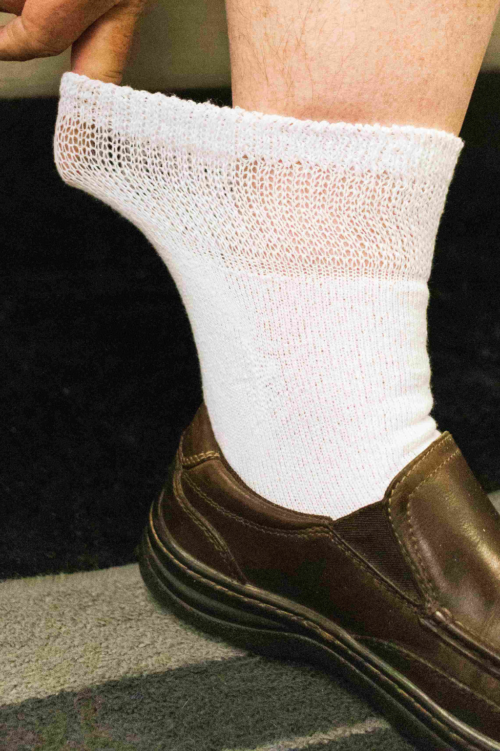 Calcetines tobilleros de algodón para diabéticos de hombre (6 pares)