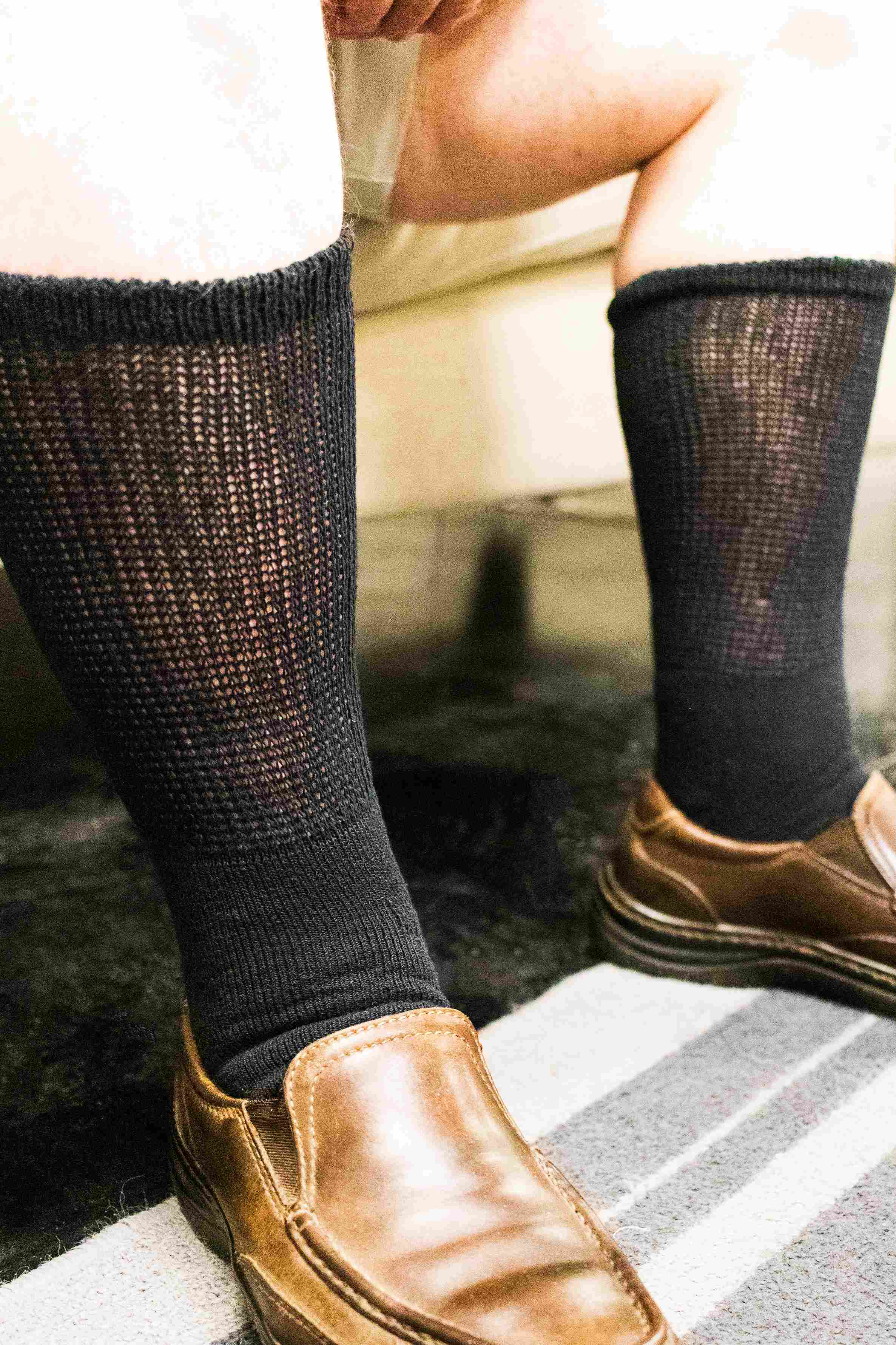 Calcetines Diabéticos Ultra Suaves a Media Pantorrilla para Hombre (4 Pares)