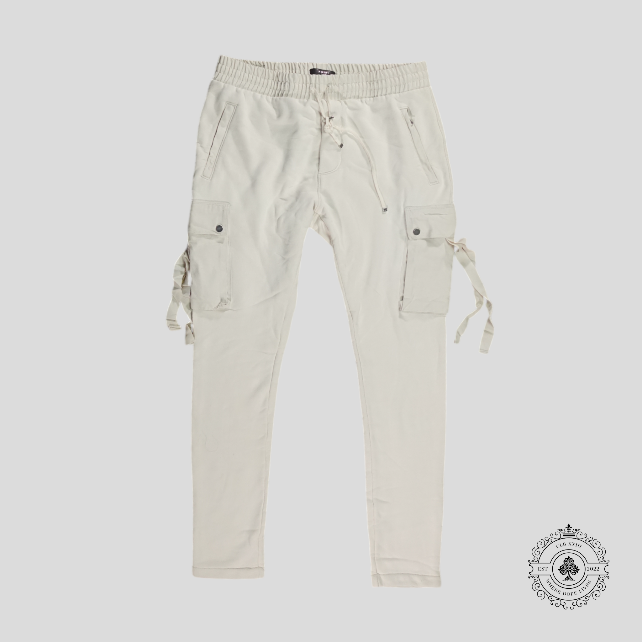 Pantalones de chándal cargo cónicos Amiri en blanco alabastro - Seminuevos
