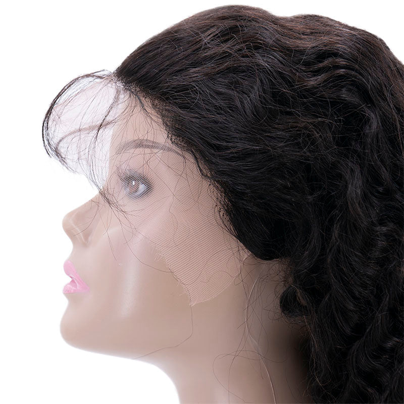 Peluca de cabello humano Deep Wave de encaje frontal HD 13x4