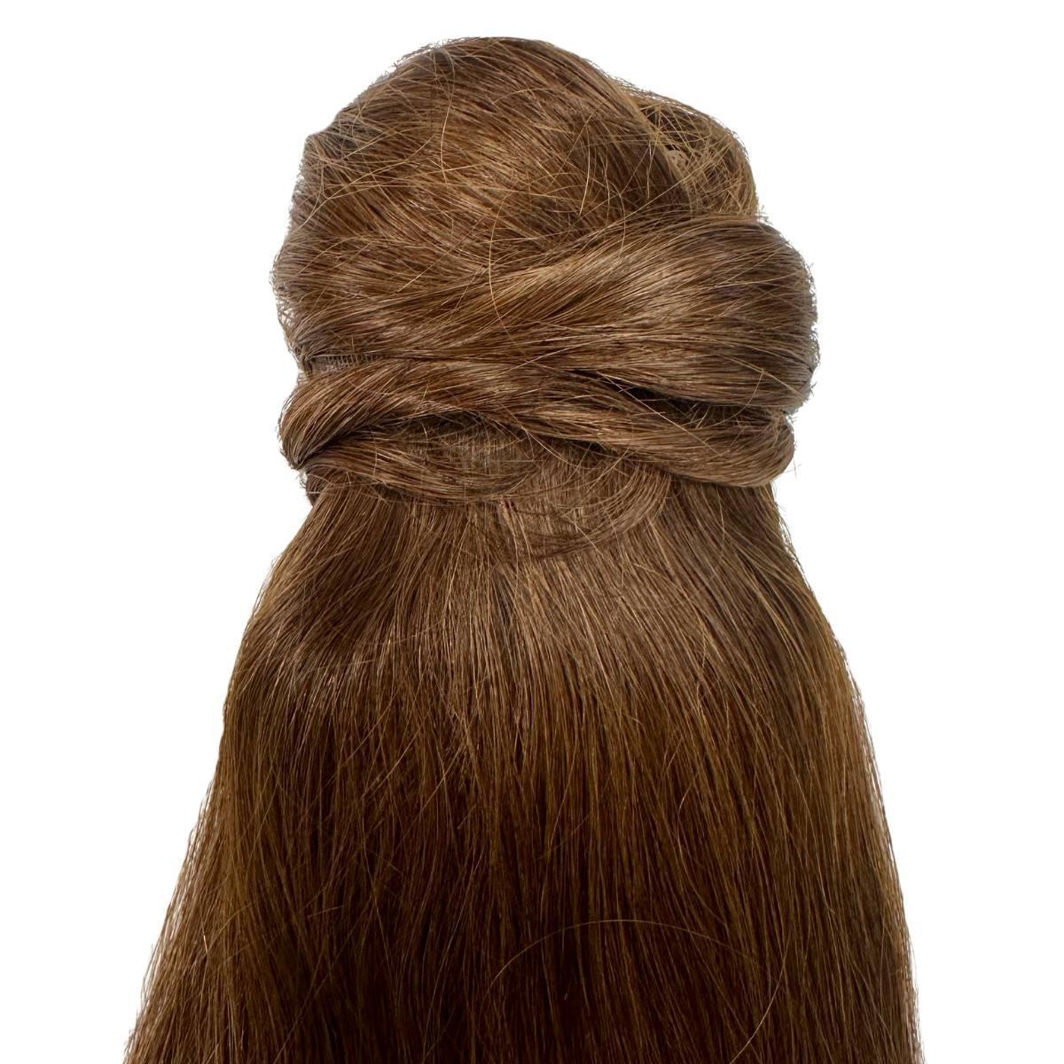 Cola de Caballo de Cabello Humano 100% Castaño Oscuro