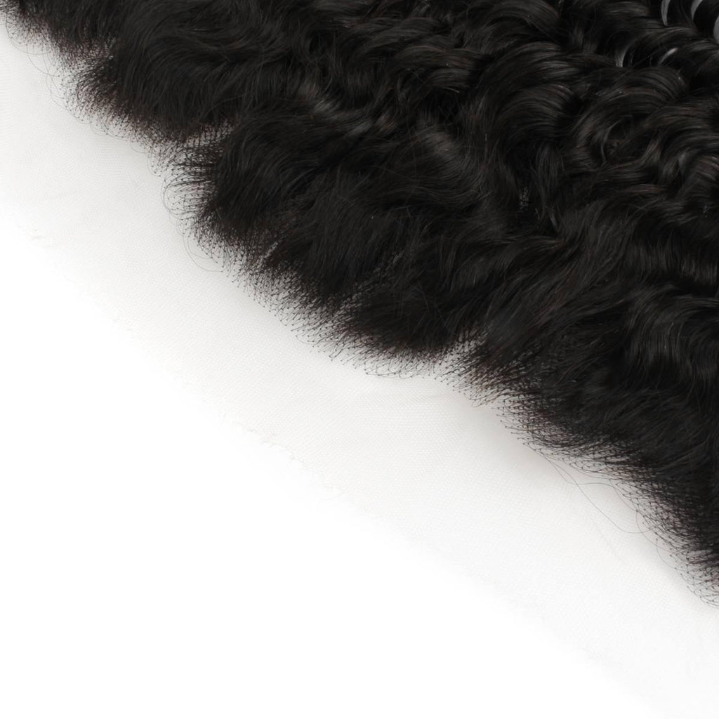 Frontal de cabello humano Deep Wave 13x4 HD Lace