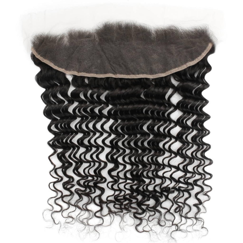 Frontal de cabello humano Deep Wave 13x4 HD Lace