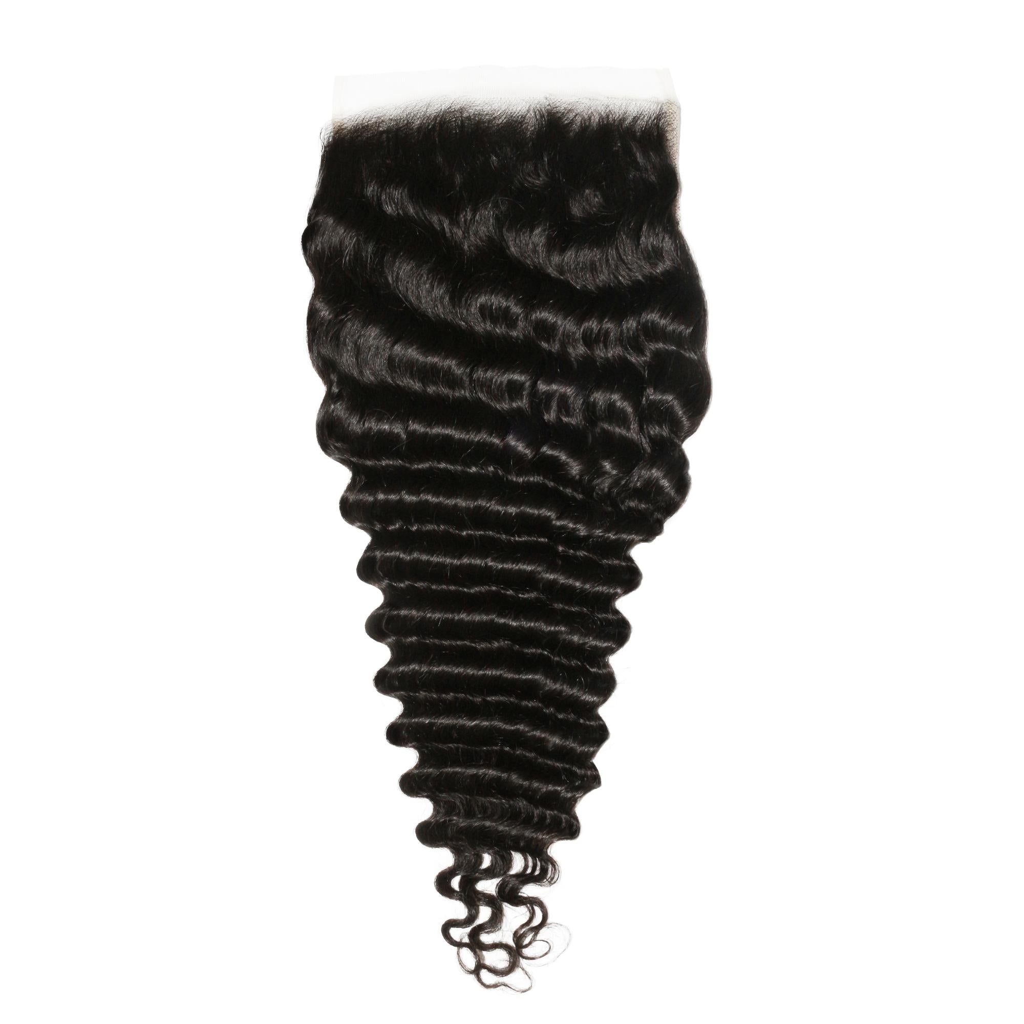 Cierre de cabello humano de encaje HD 7x7 Deep Wave