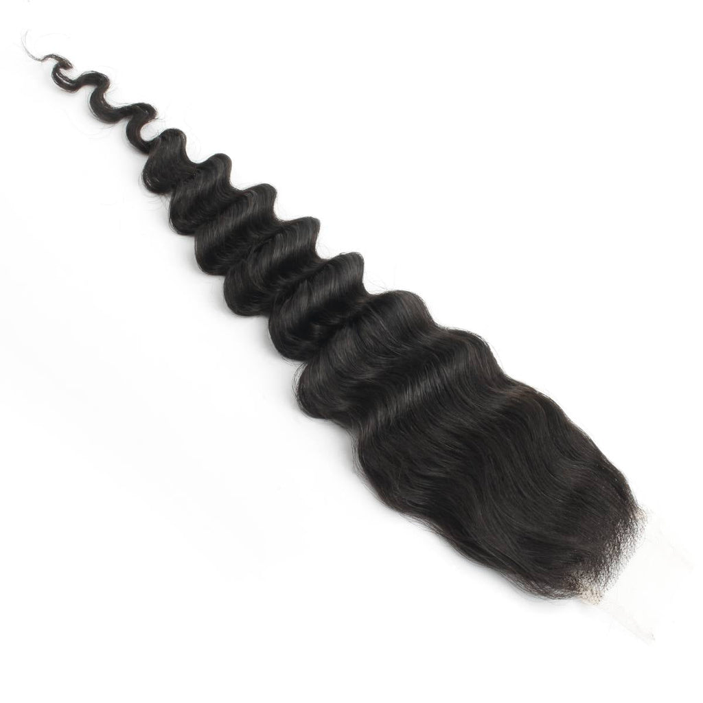 Cierre de cabello humano de encaje HD Deep Wave 2x6