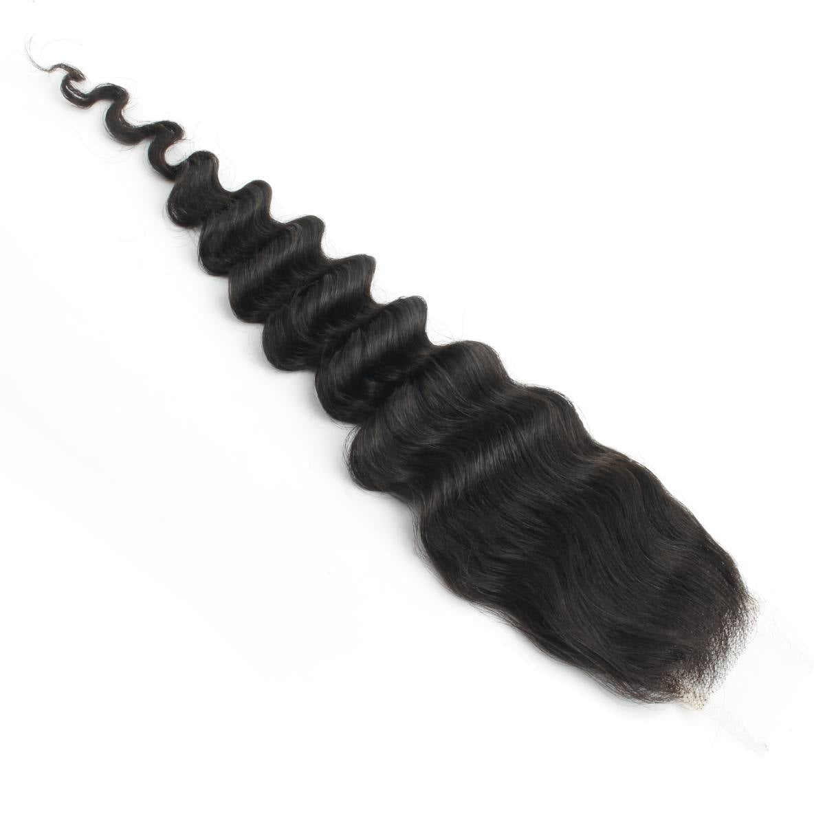 Cierre de cabello humano de encaje HD Deep Wave 2x6