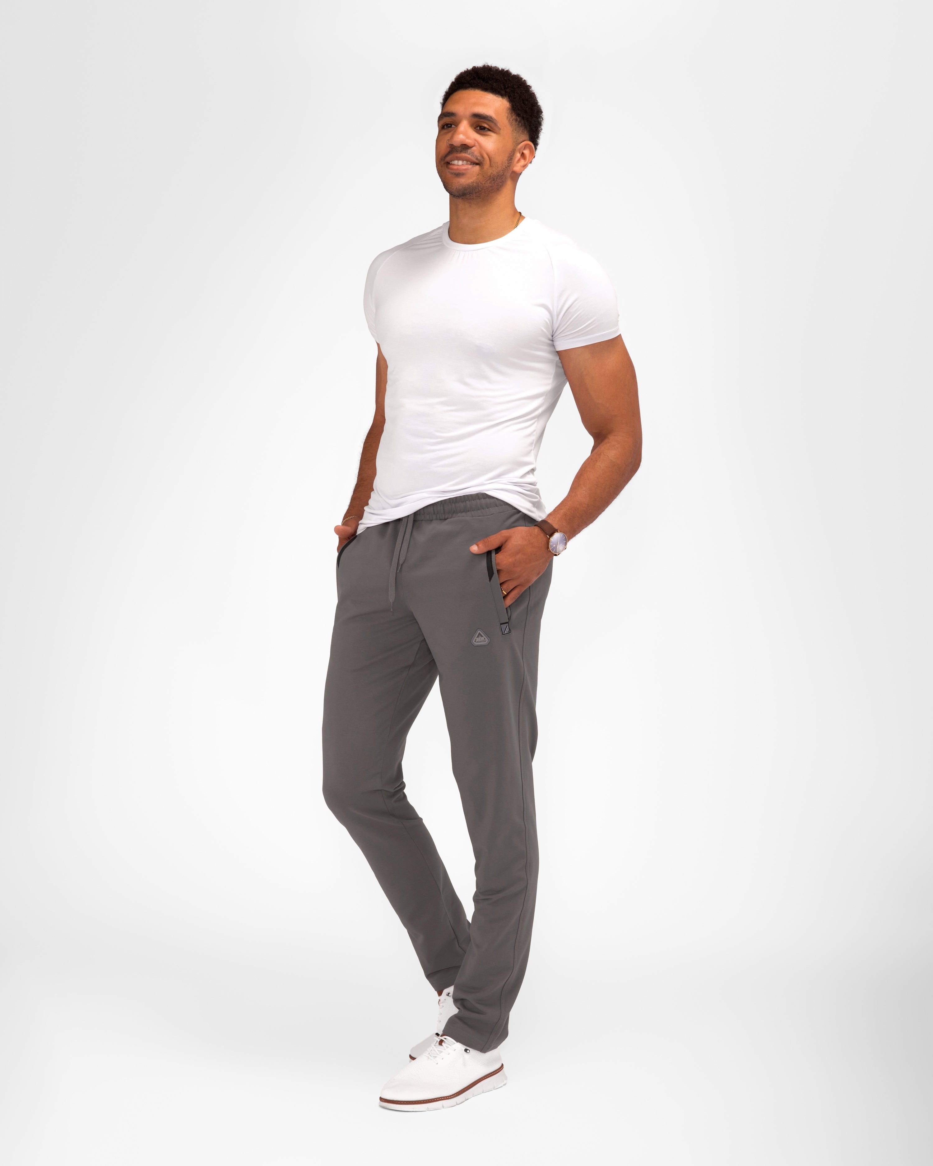 Pantalones de chándal deportivos cómodos para todo el día - Con forma cónica (Talla alta)