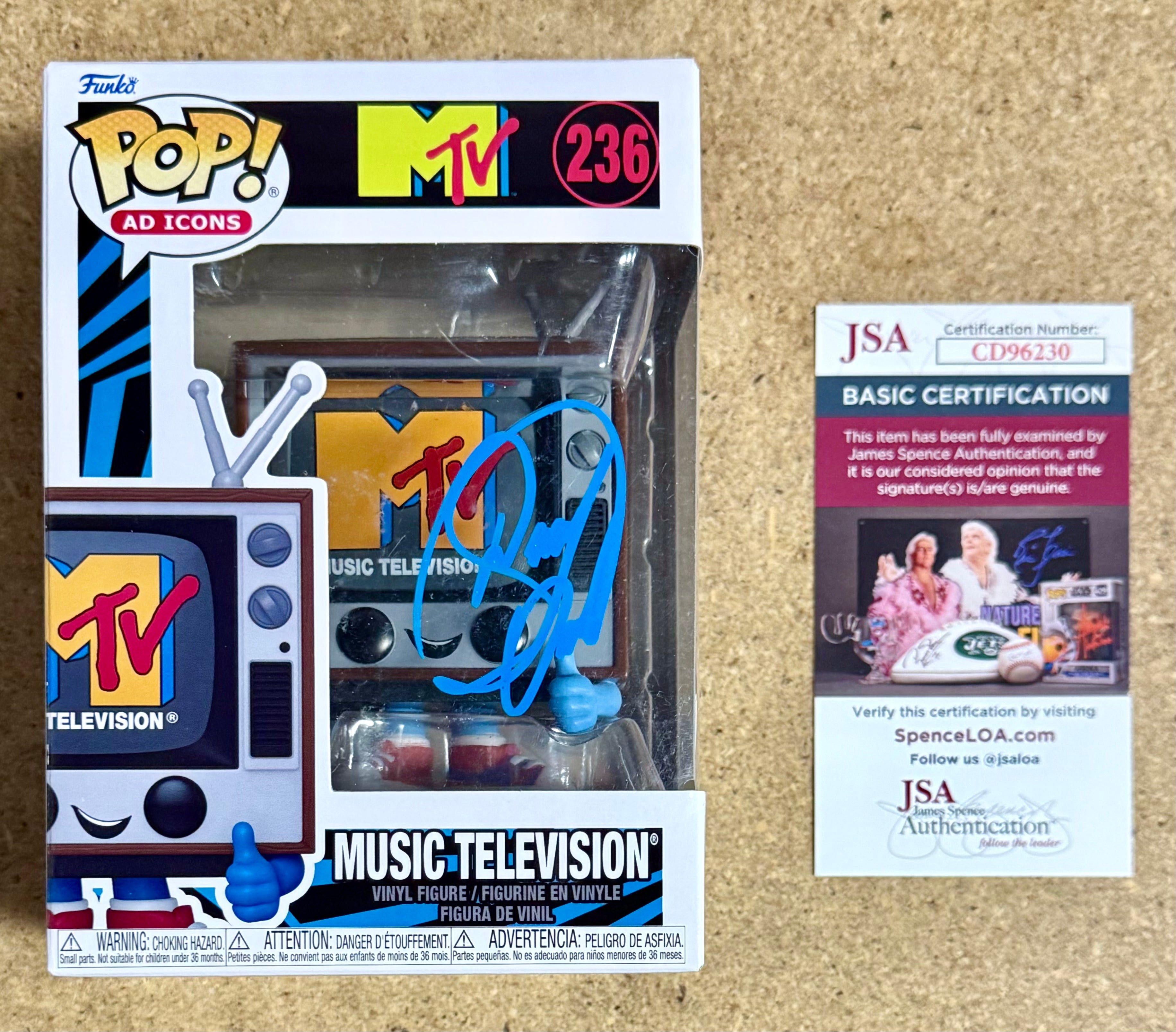 Musician Donny Osmond Signed 2024 MTV Funko Pop #236 With JSA COA