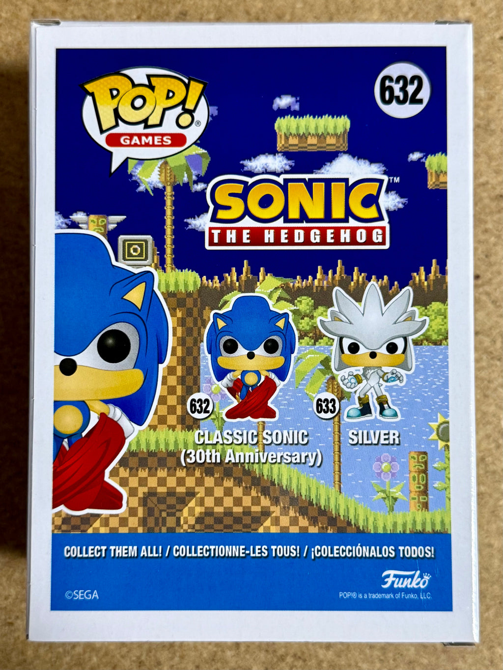 Funko Pop! Games Flocked Classic Sonic The Hedgehog #632 Exclusivo FS 2020