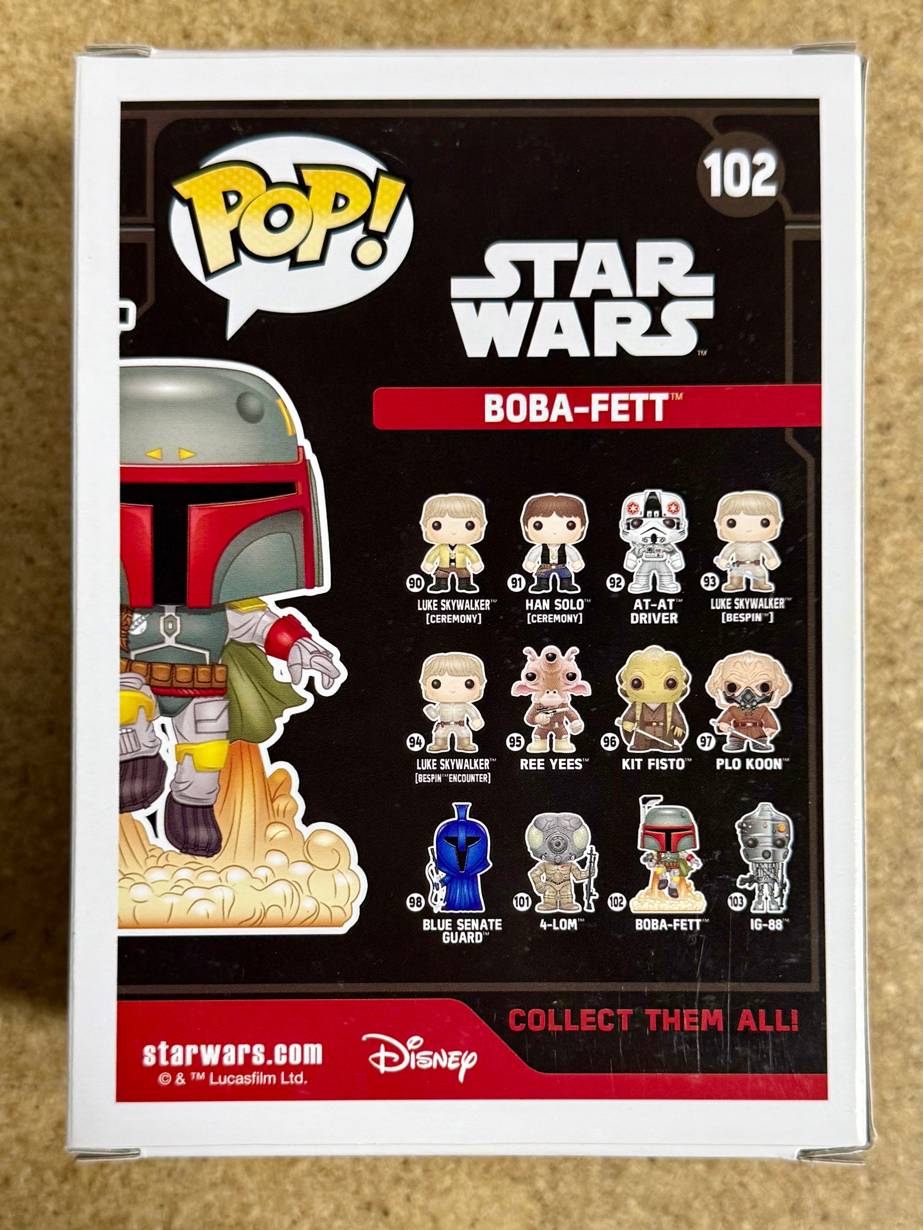 Temuera Morrison Signed Star Wars Boba Fett Funko Pop! #102 Smuggler’s Bounty Vaulted Exclusive With JSA COA
