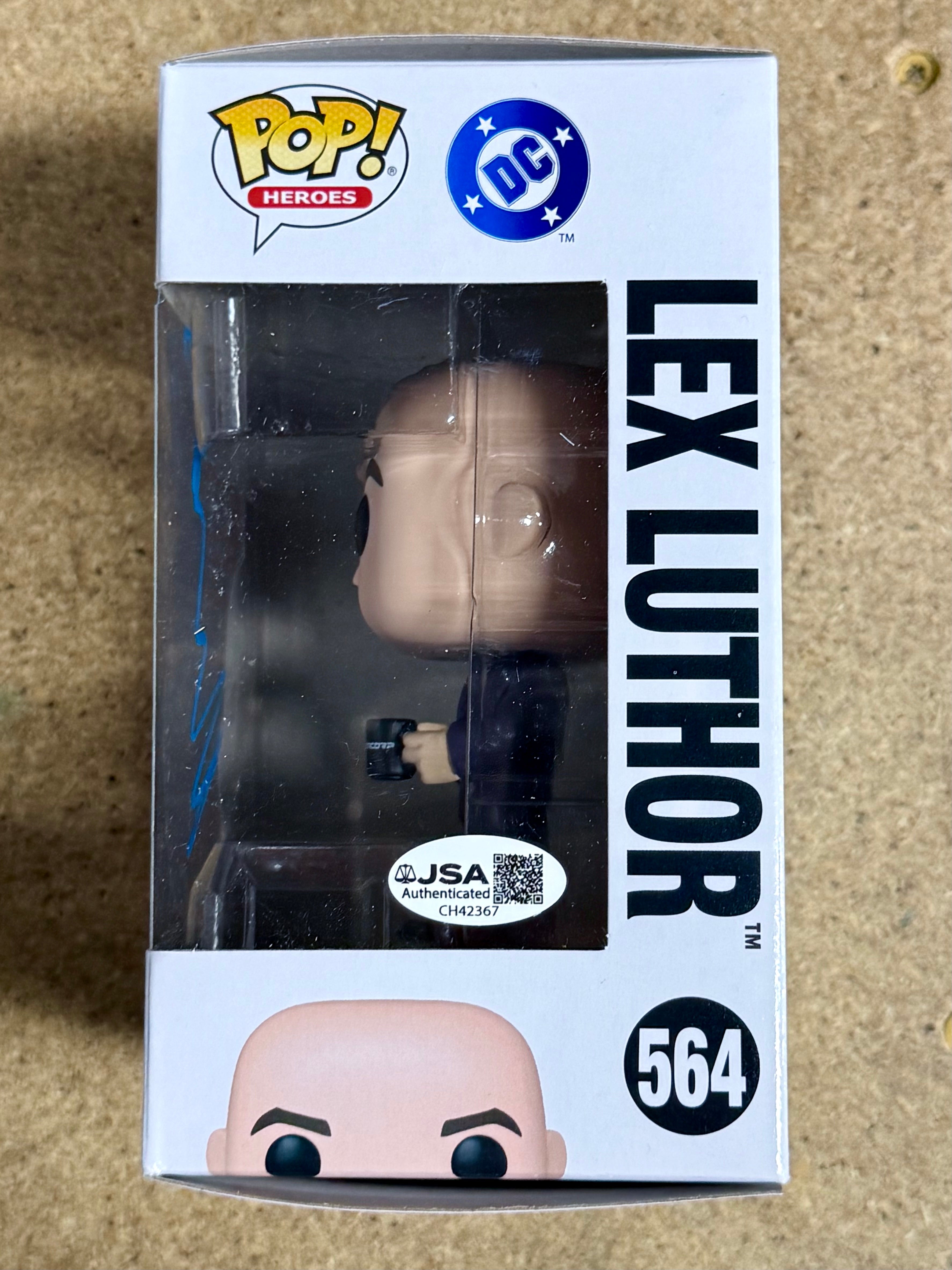 Nicholas Hoult firmó 2025 Funko Pop! DC Lex Luthor Superman #564 con COA de JSA