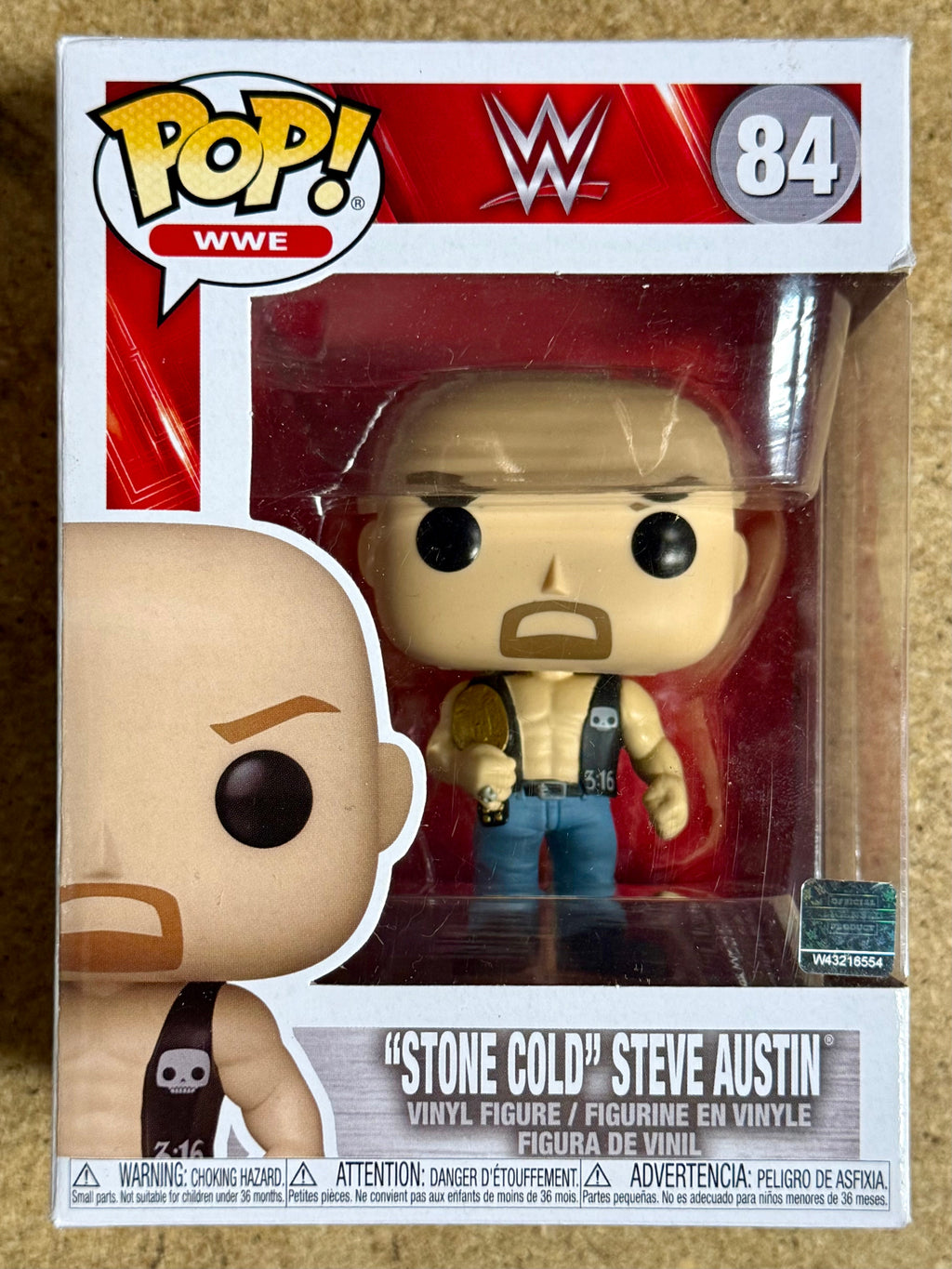 ¡Funko Pop! WWE Stone Cold Steve Austin con cinturón Smoking Skull #84 Stunner 2021