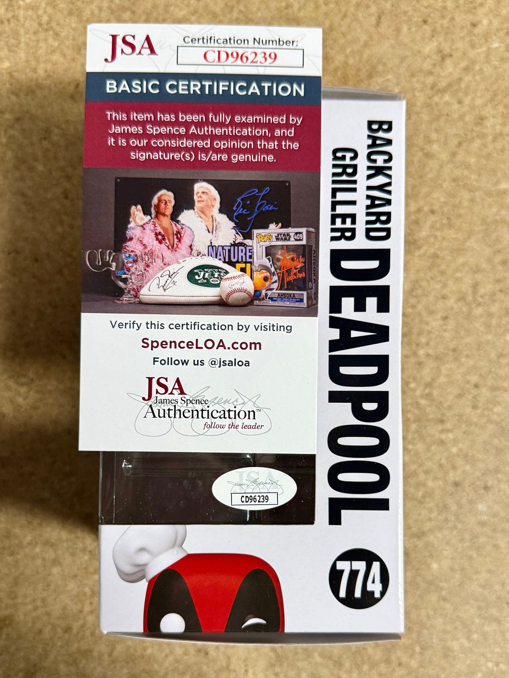 TJ Miller “Weasel” Signed Backyard Griller Deadpool Funko Pop #774 With JSA COA