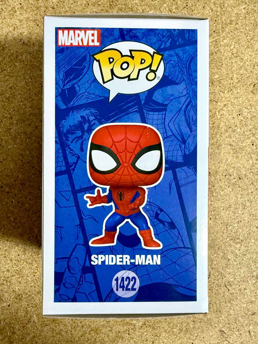Drake Bell firmó el Funko Pop! #1422 de Spider-Man de Marvel Comics con COA de JSA