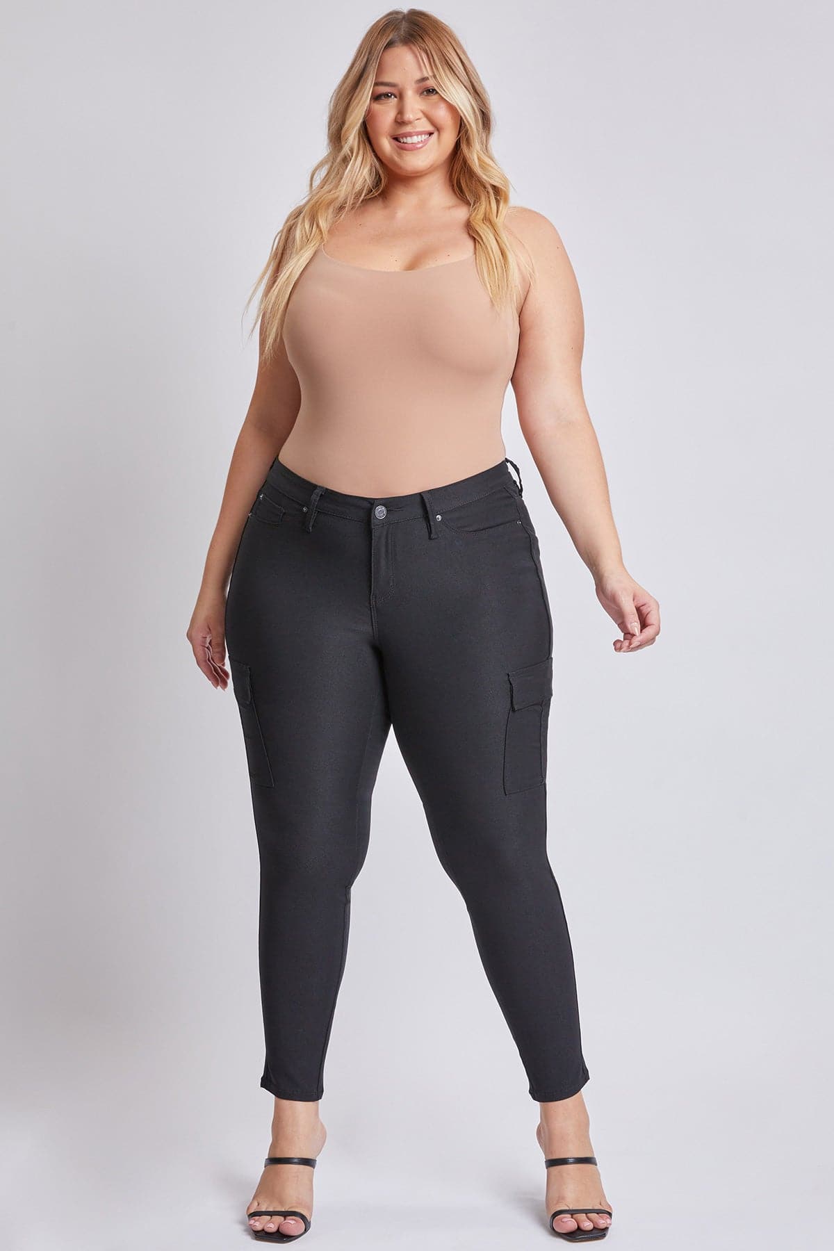 Pantalones cargo pitillo hiperelásticos Plus para mujer