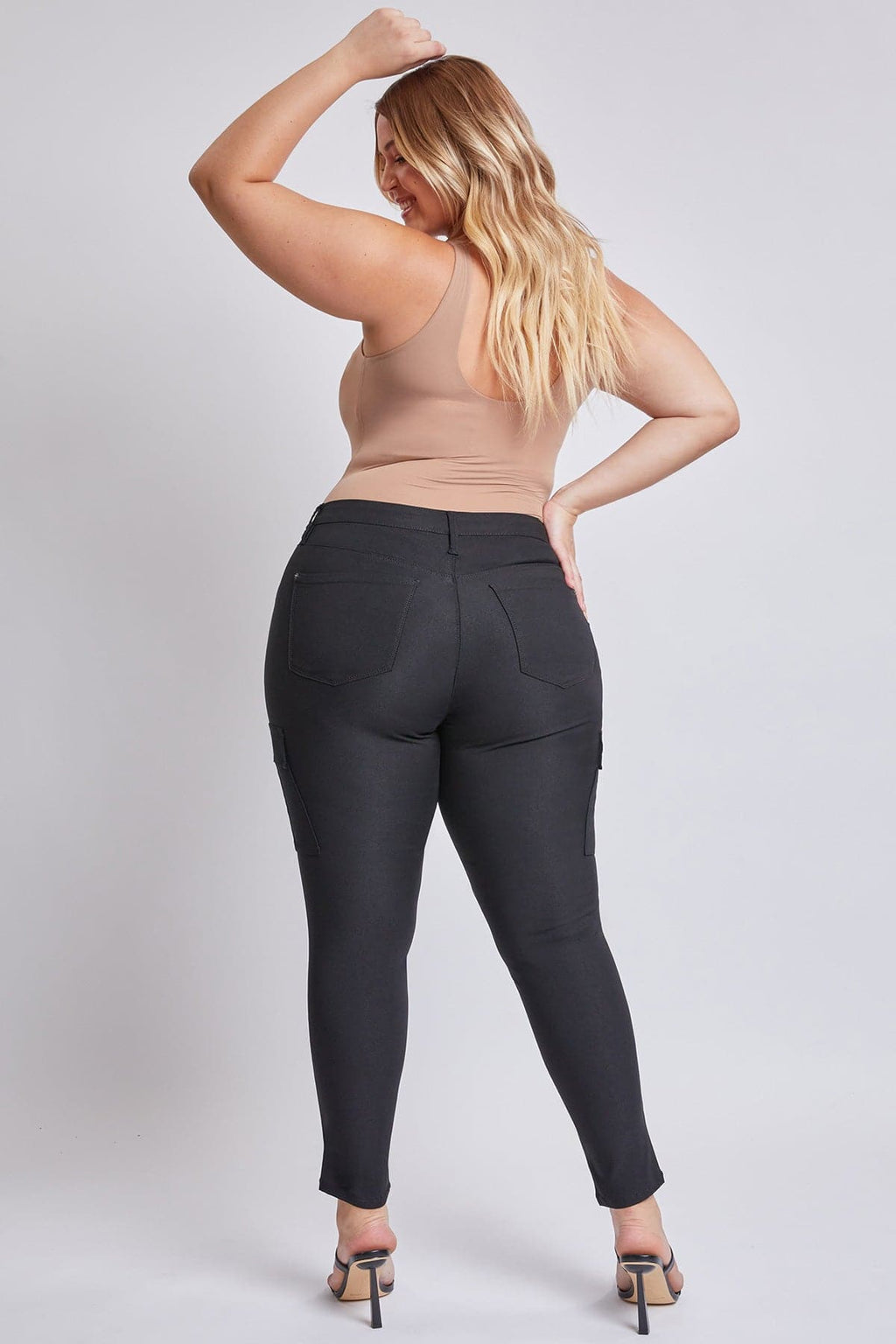 Pantalones cargo pitillo hiperelásticos Plus para mujer